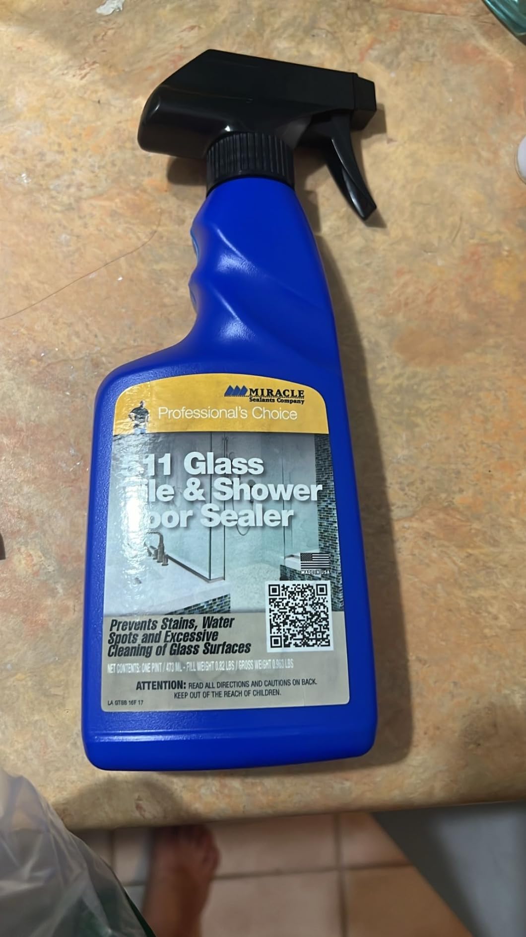 Miracle Sealants 511 Glass Tile & Shower Door Sealer Glass Surface Cleaner Spray, 16 oz - Customer Photo 1