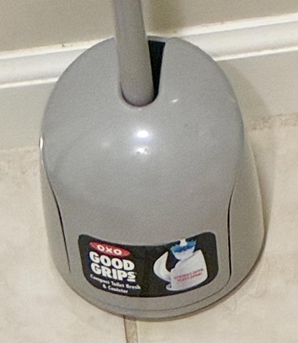 OXO Good Grips Compact Toilet Brush & Canister - Gray - Customer Photo 2