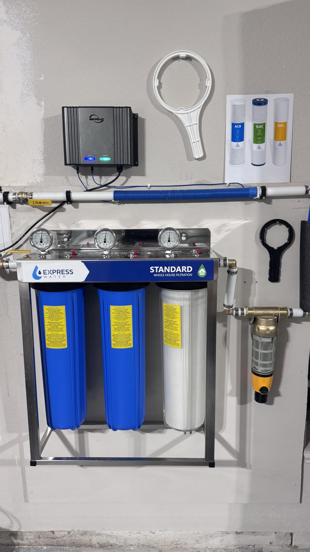 iSpring ED2000 Whole House Water Descaler, Alternative Electronic Salt-Free Hard Water Conditioner, Reduces Limescale Prevent Deposits Build-up, Different from a Water Softener - Customer Photo 2