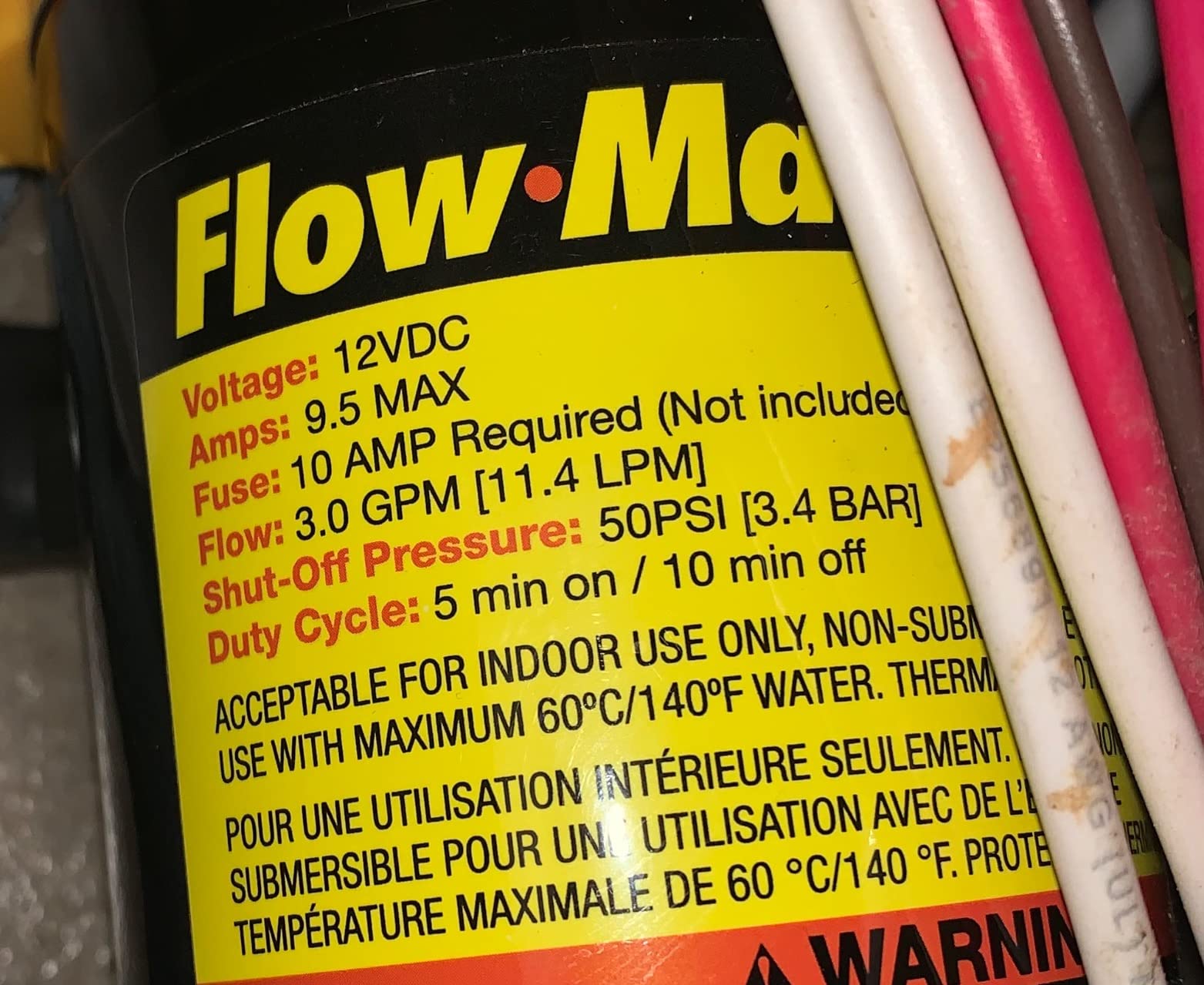Lippert Components Flow Max 12V RV Water Pump, 3.0 GPM, 50 PSI, 9.5 Max Amp, Self-Priming, Screen Filter Included - 689052 customer photo 1