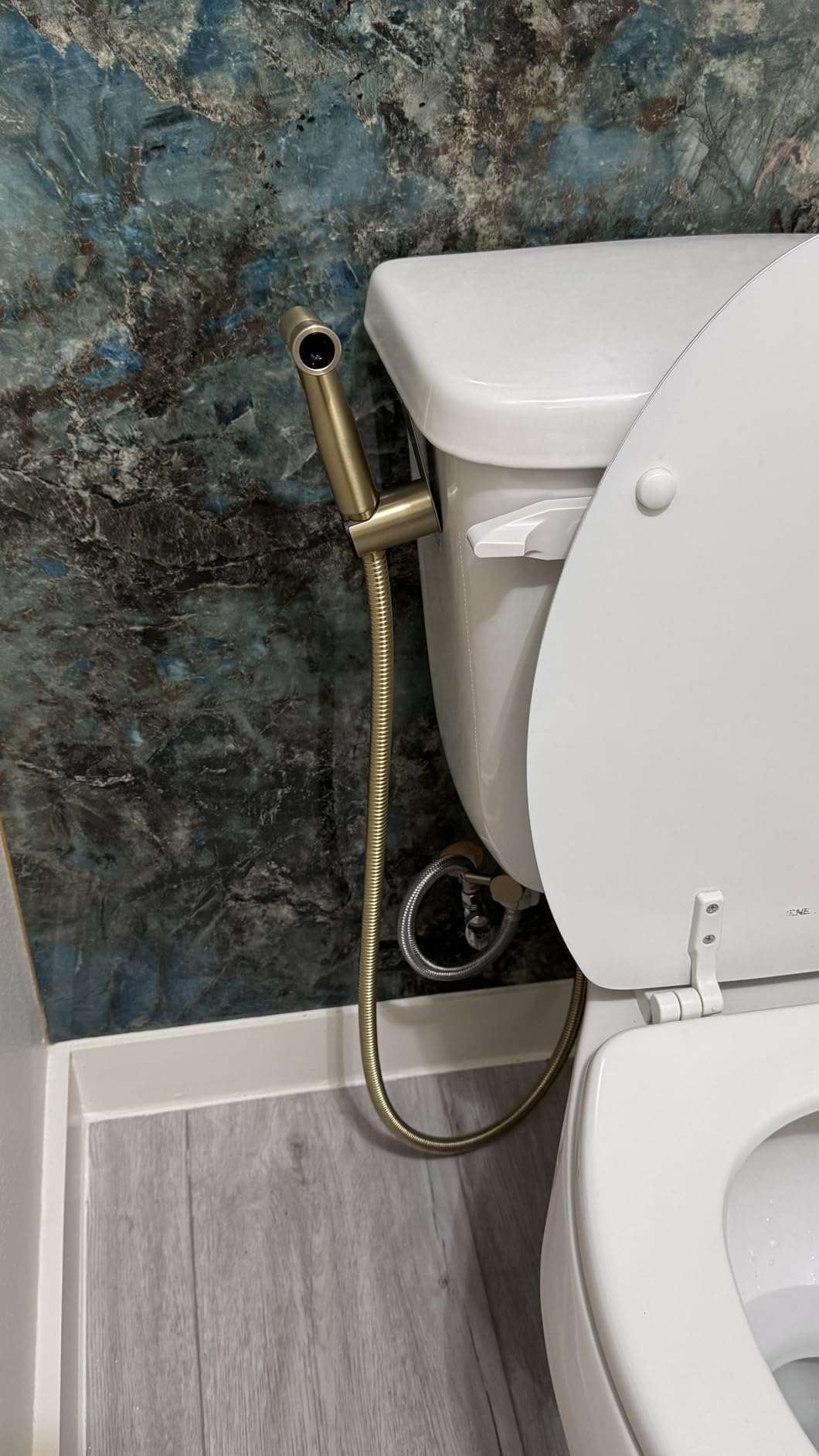 Purrfectzone Bidet Sprayer for Toilet, Handheld Sprayer Kit, Cloth Diaper Sprayer Set - Easy to Install - Stainless Steel - Customer Photo 1