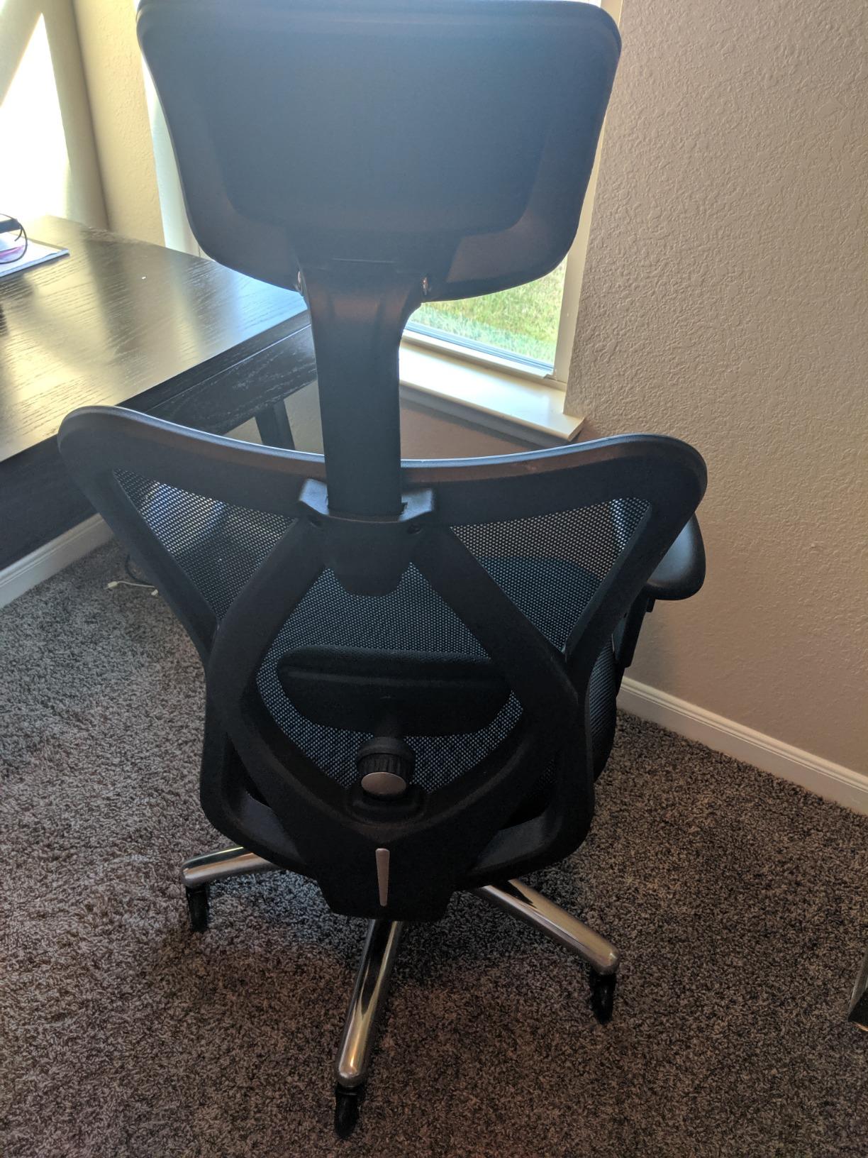 Duramont Ergonomic Office Chair - Adjustable Desk Chair with Lumbar Support and Rollerblade Wheels - High Back Chairs with Breathable Mesh - Thick Seat Cushion, Head, and Arm Rests - Reclines - Customer Photo 2