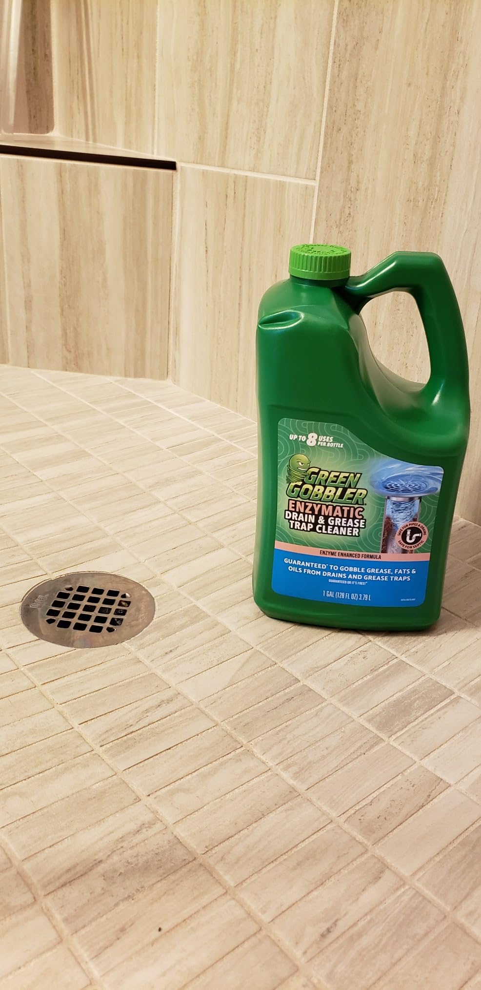 Green Gobbler Enzyme Drain Cleaner | Controls Foul Odors & Breaks Down Grease, Paper, Fat & Oil in Sewer Lines, Septic Tanks & Grease Traps | 1 Gallon - Customer Photo 1