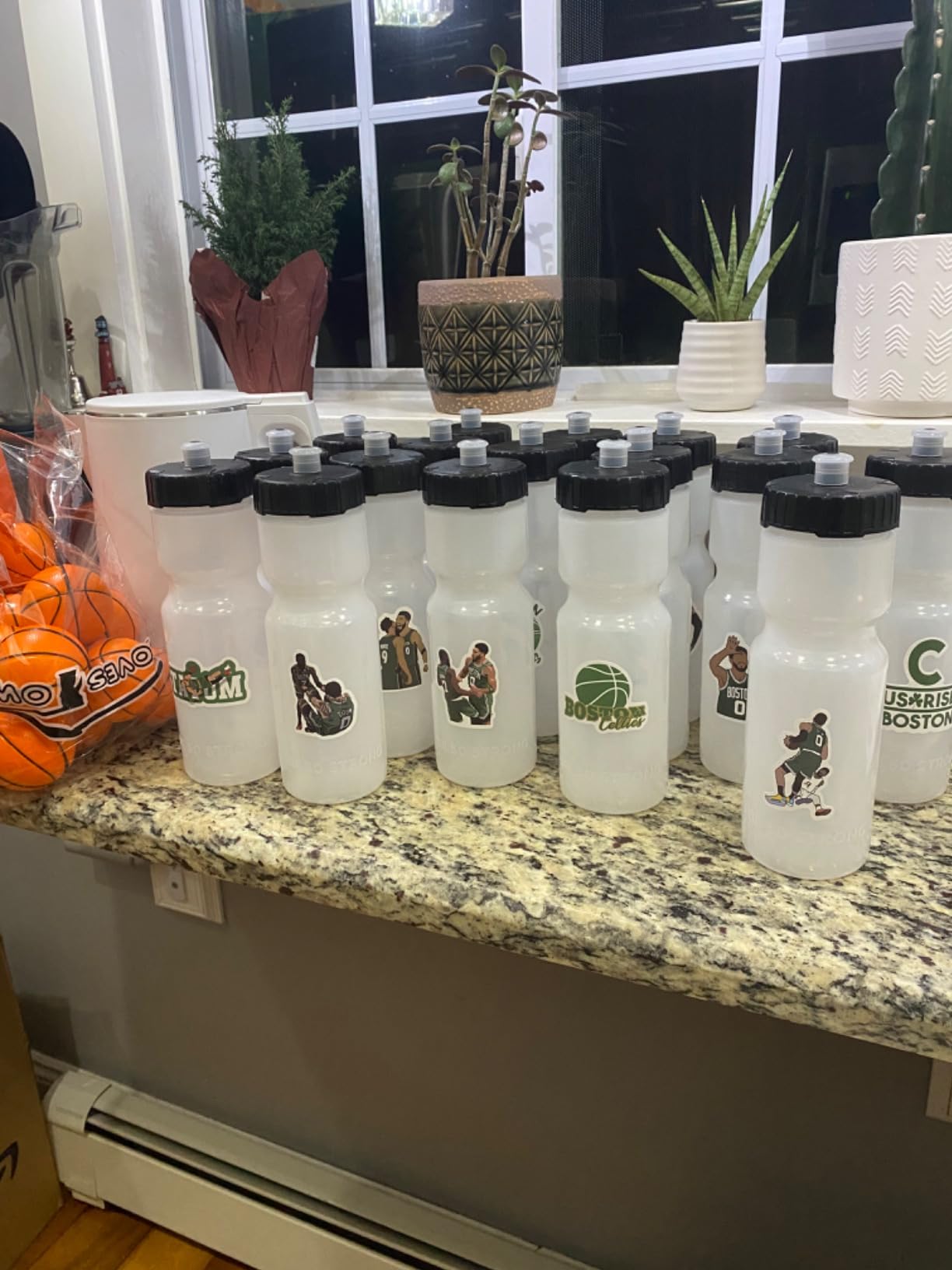 50 Strong Sports Water Bottles – Reusable 22 oz BPA-Free Plastic Bottles with Pull Top Cap – Made in USA – Top Rack Dishwasher Safe – Fits Most Bike Cages Brand - Customer Photo 2