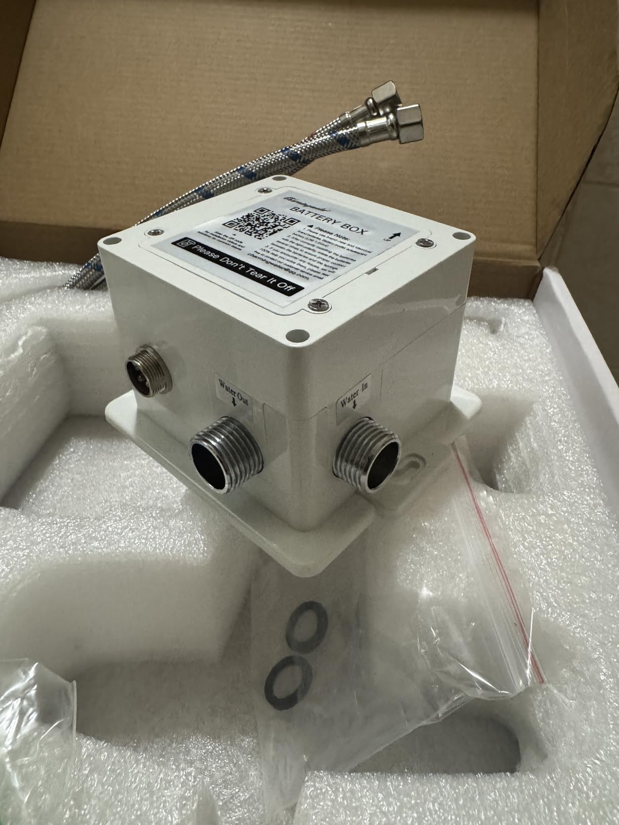 Charmingwater Touchless Bathroom Sink Faucet, Motion Automatic Sensor Faucet with Hole Cover Plate, Chrome Customer Review Charmingwater Touchless Bathroom Sink Faucet, Motion Automatic Sensor Faucet with Hole Cover Plate, Chrome - Customer Photo 1