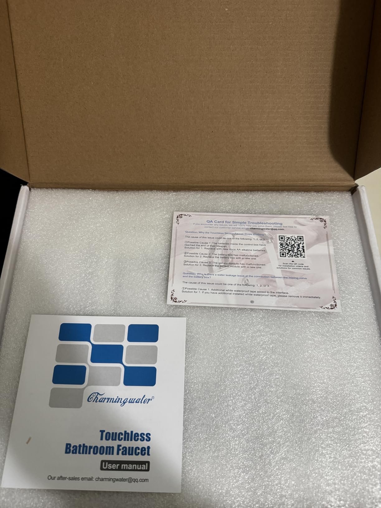 Charmingwater Touchless Bathroom Sink Faucet, Motion Automatic Sensor Faucet with Hole Cover Plate, Chrome Customer Review Charmingwater Touchless Bathroom Sink Faucet, Motion Automatic Sensor Faucet with Hole Cover Plate, Chrome - Customer Photo 3