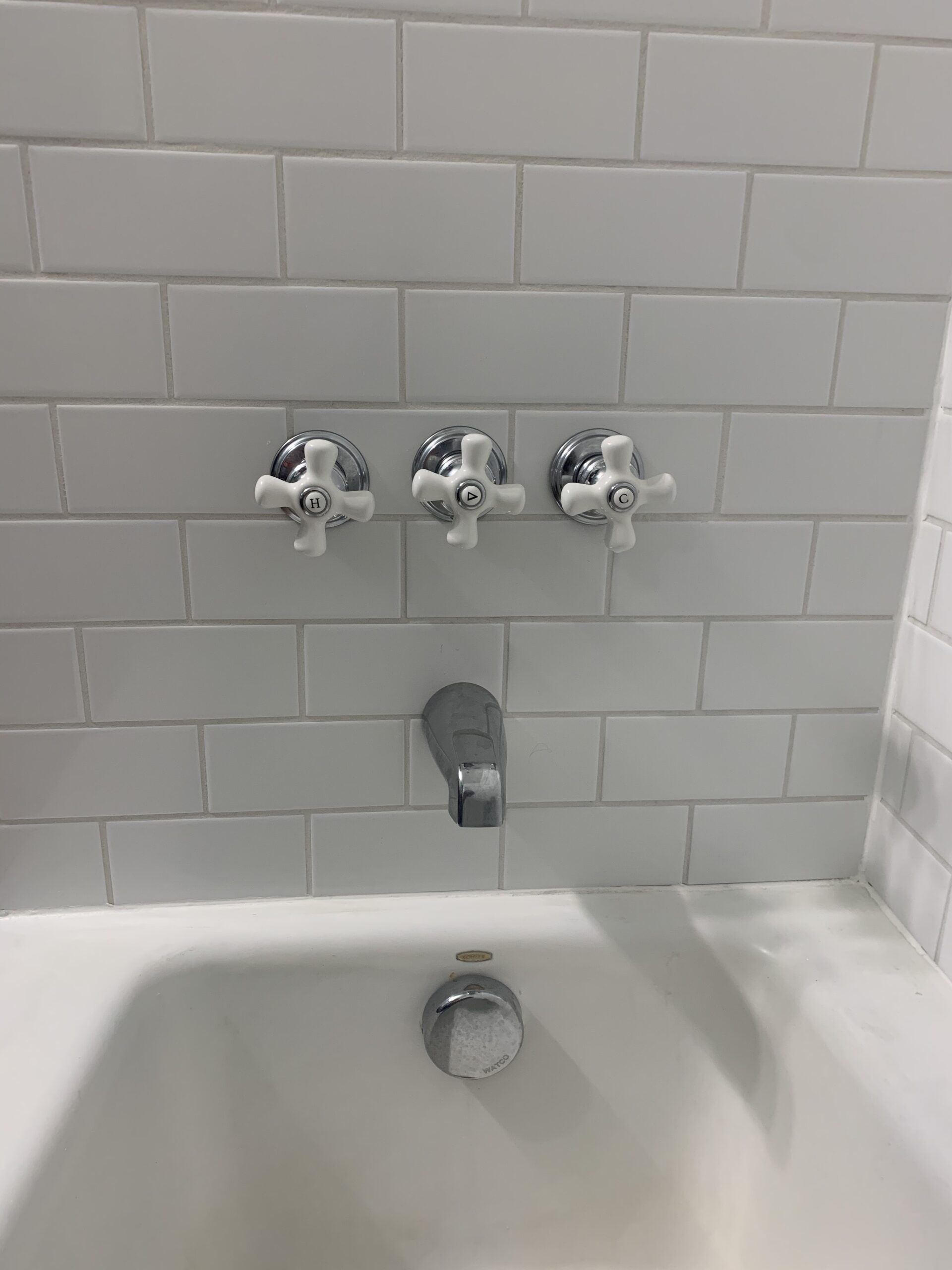Pfister LG01-8CPC 3 Handle Tub & Shower Faucet Trim Kit (Valve Sold Separately), Chrome/White Porcelain - Customer Photo 3