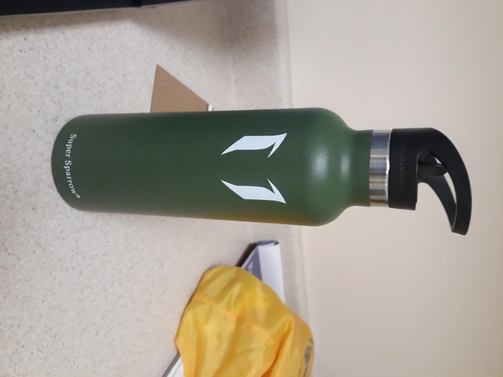 Super Sparrow Insulated Water Bottle - 17 Oz / 25 Oz / 32 Oz - Standard Mouth FlipFlow Flask - BPA Free, Leak Proof Drink Bottle- Ergonomic Straw Water Bottles for Work, Gym, Travel, Sports - Customer Photo 2