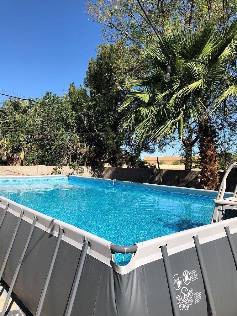 INTEX Ultra XTR 18ft x 9ft x 52in Above Ground Swimming Pool Set w/Pump | 26355EH - 1500 GPH Sand Filter Pump, Ladder, Pool Cover & Ground Cloth Included - Strong Galvanized Steel Frame customer photo 1