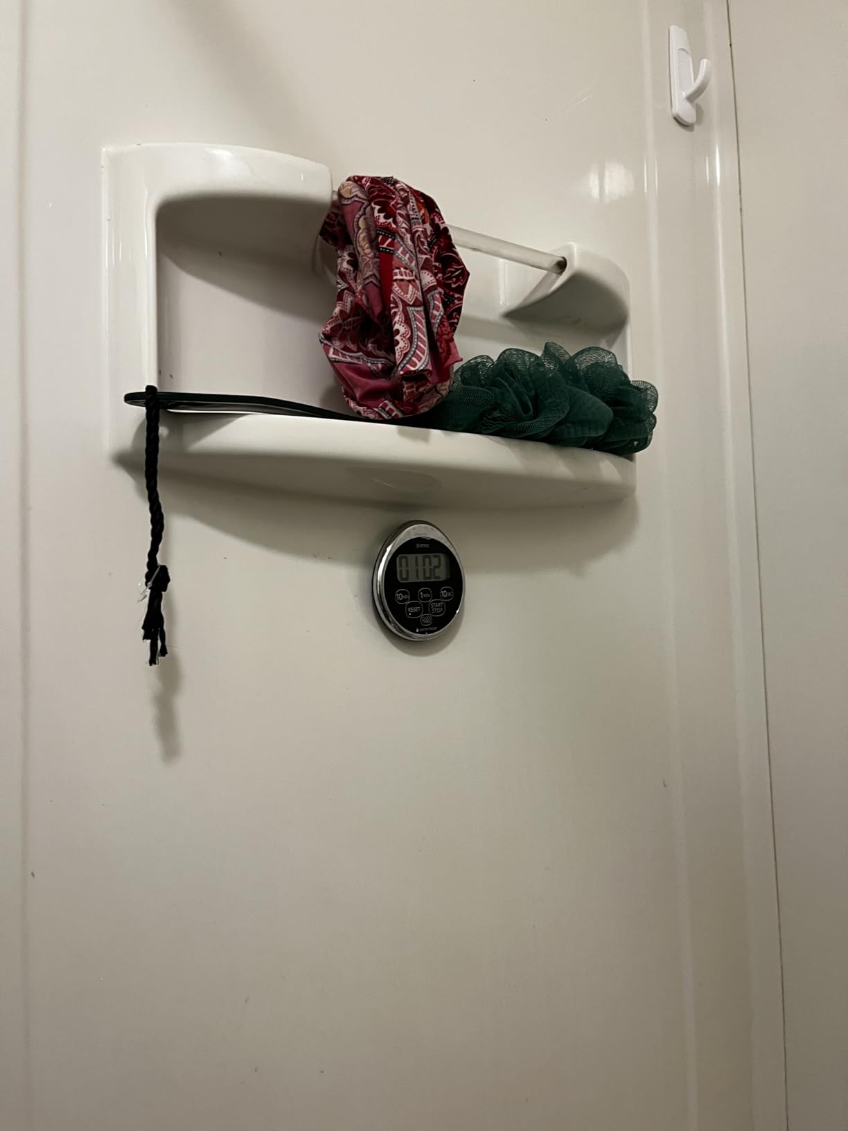 dretec Digital Timer Water Proof Shower Timer Shower Clock Bathroom Magnetic Backing Silver Black Officially Tested in Japan (1starter Lithium Battery Included) - Customer Photo 1