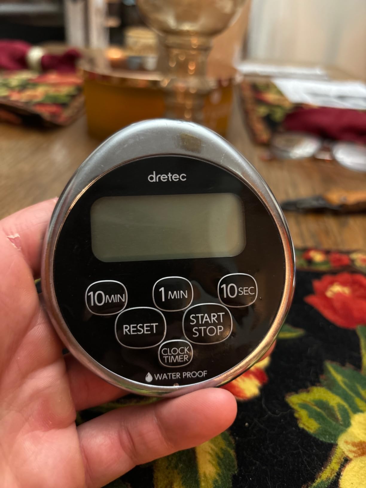 dretec Digital Timer Water Proof Shower Timer Shower Clock Bathroom Magnetic Backing Silver Black Officially Tested in Japan (1starter Lithium Battery Included) - Customer Photo 2