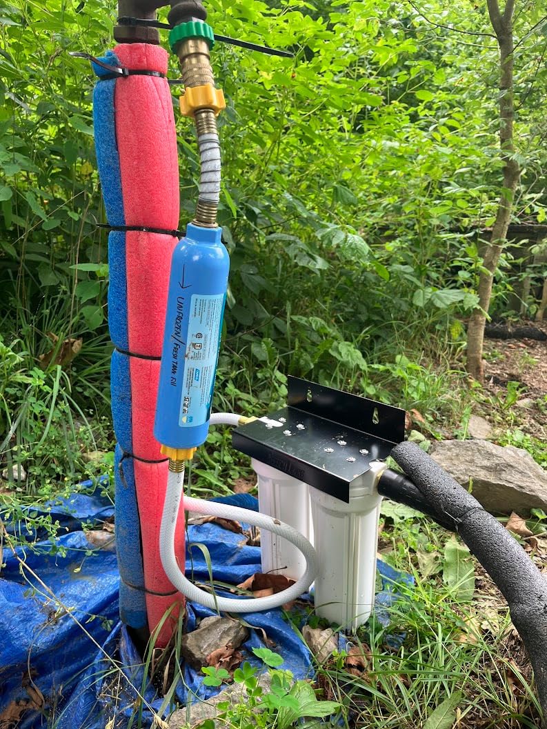 Beech Lane External RV Dual Water Filter System, Leak-Free Brass Fittings, Mounting Bracket and Two Filters Included, Sturdy Construction is Built to Last - Customer Photo 1