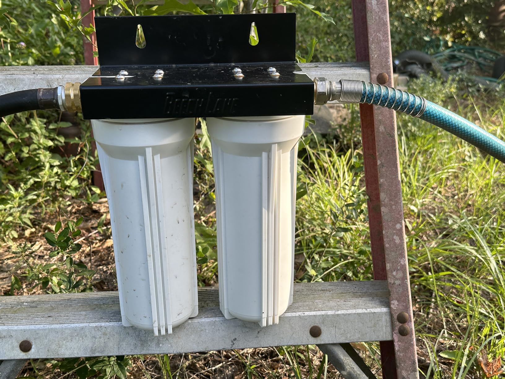 Beech Lane External RV Dual Water Filter System, Leak-Free Brass Fittings, Mounting Bracket and Two Filters Included, Sturdy Construction is Built to Last - Customer Photo 2