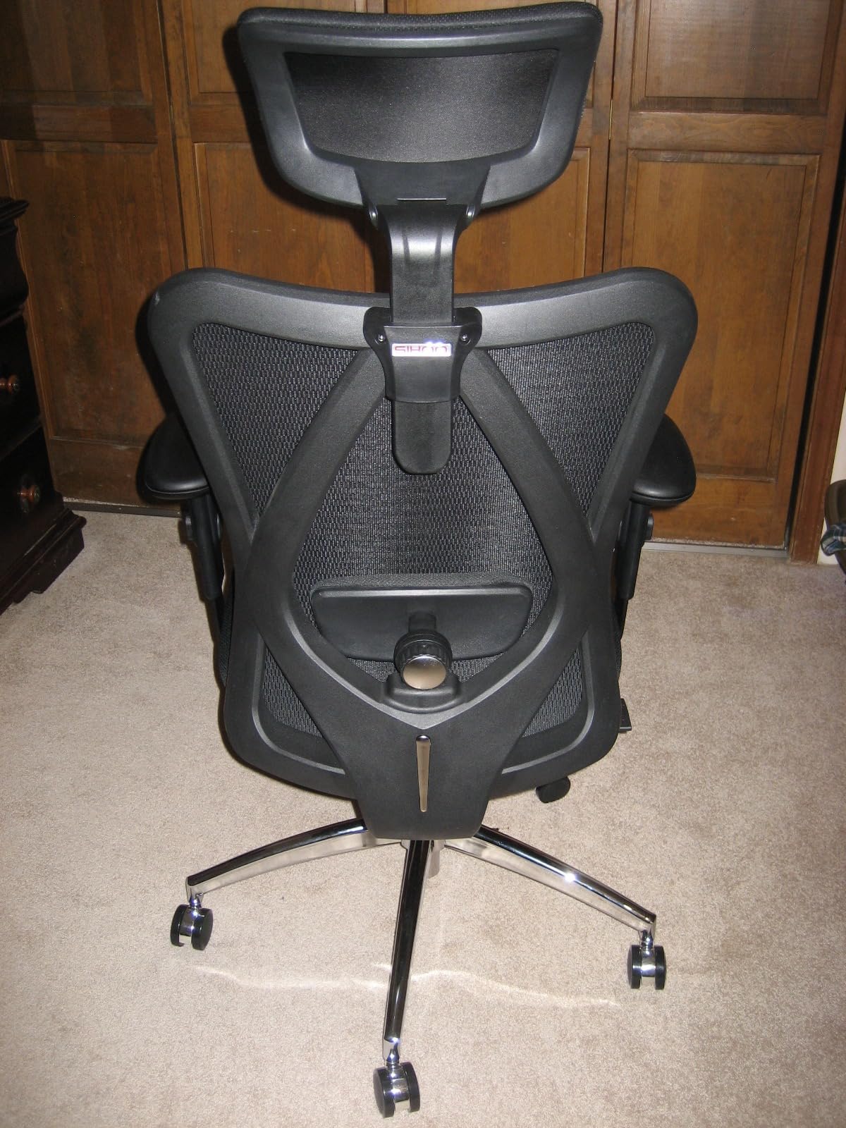 SIHOO M18 Ergonomic Office Chair for Big and Tall People Adjustable Headrest with 2D Armrest Lumbar Support and PU Wheels Swivel Tilt Function Black - Customer Photo 1