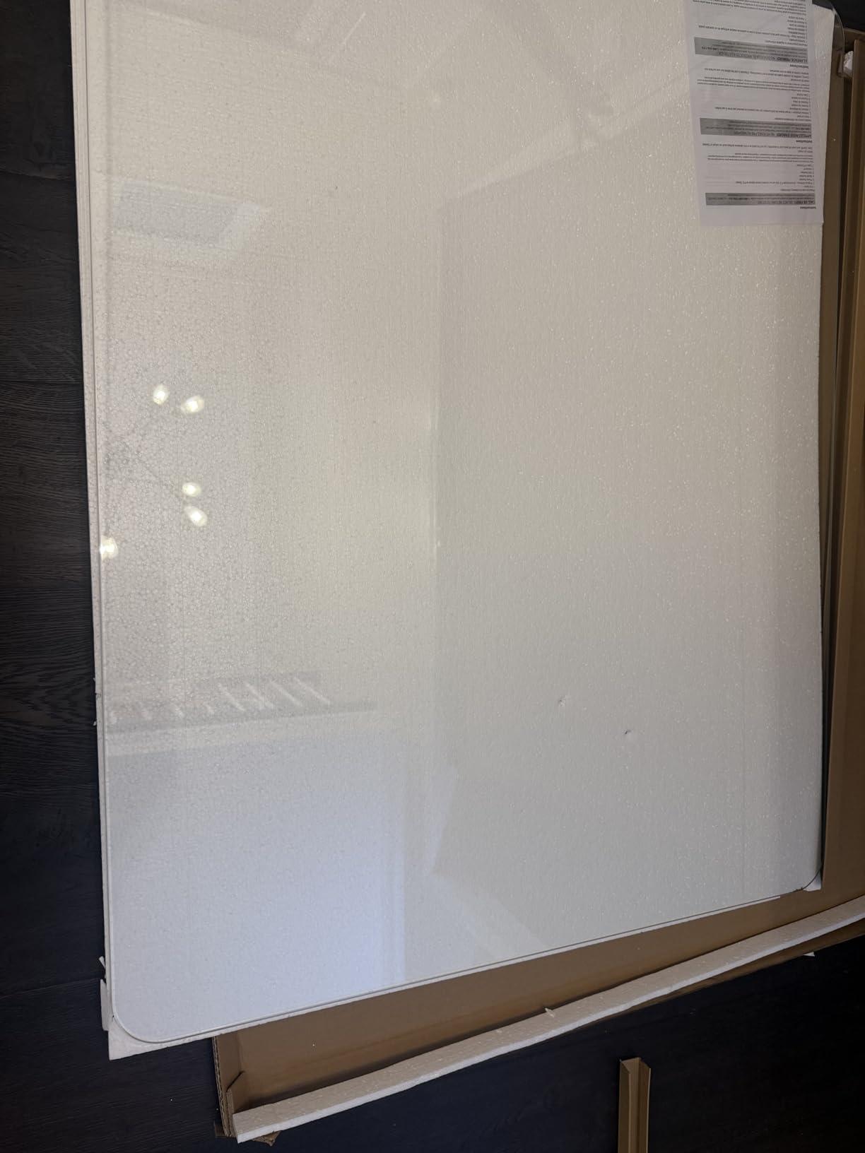 Lorell Tempered Glass Chairmat, 46