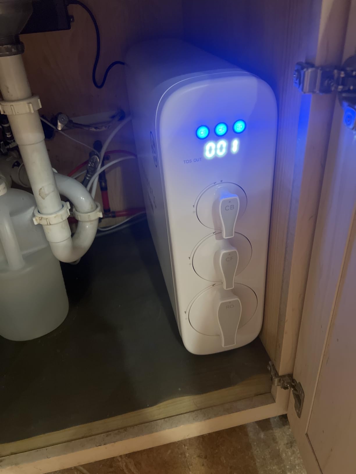 Waterdrop G3P600 Reverse Osmosis System, 8 Stage Tankless Reverse Osmosis Water Filter, NSF/ANSI 42 & 58 & 372 Certified, Under Sink RO System, 2:1 Pure to Drain, Smart LED Faucet - Customer Photo 5