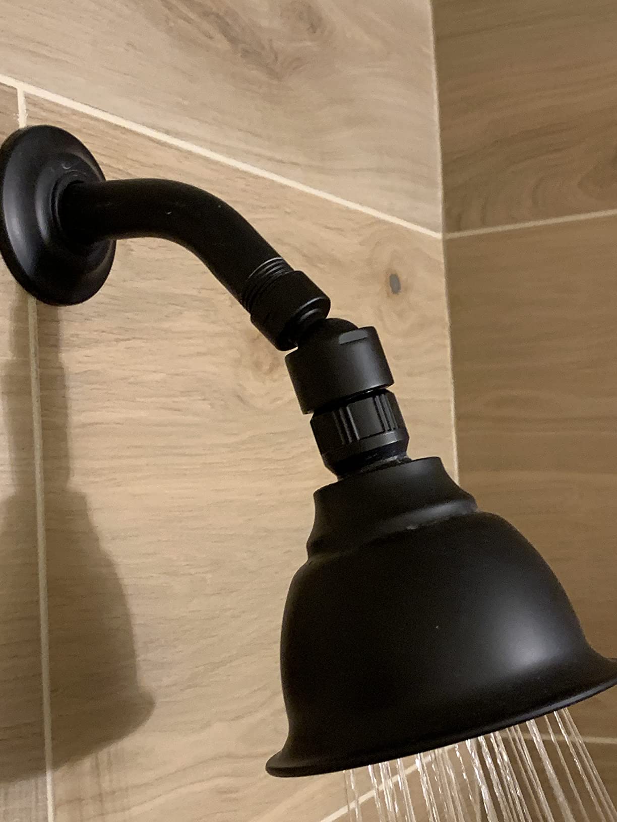 Hibbent All Metal Shower Head Swivel Ball Joint Adapter, Solid Brass Adjustable Shower Arm Connector, Showerhead Extension, Universal Showering Component, Polished Chrome - Customer Photo 1