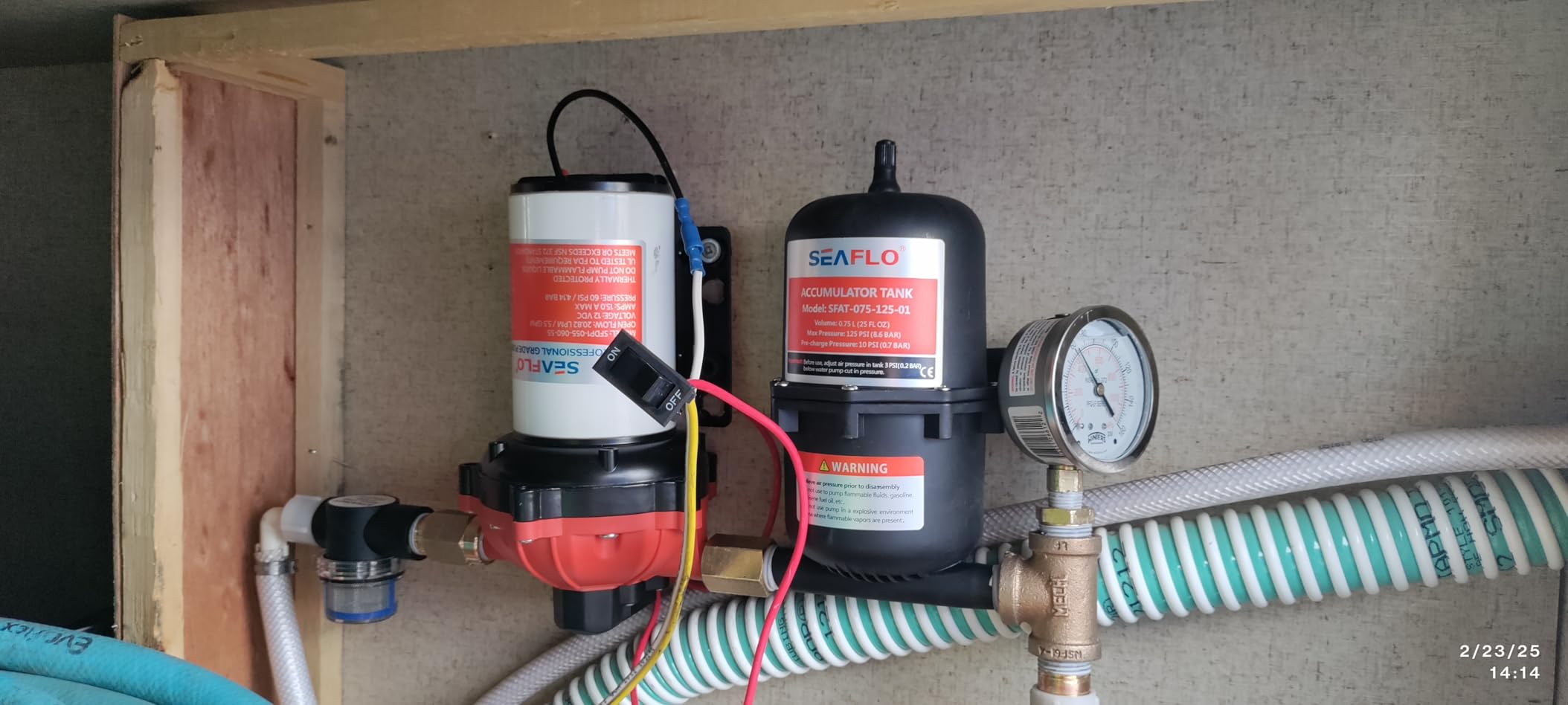 SEAFLO 55 Series 12V RV Water Pump 5.5 GPM 60 PSI Diaphragm Pump Heavy Duty Pressure Switch Built In Bypass Self Priming Quiet High Flow RV Marine Off Grid Freshwater System 4-Year Warranty customer photo 1