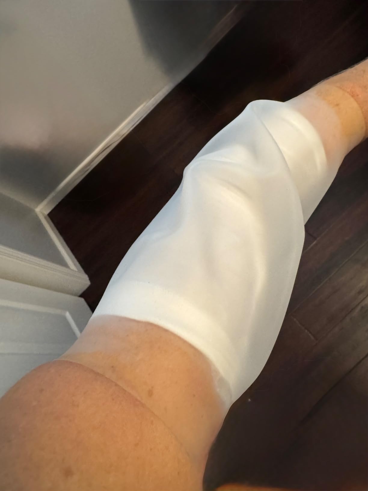ZhiGu PICC Line Shower Cover for Upper Arm M ize, Watertight Arm Shower Protector for PICC Line, Chemotherapy, Home Antibiotic Infusion and Surgery New Liquid Silicone Material - Customer Photo 1