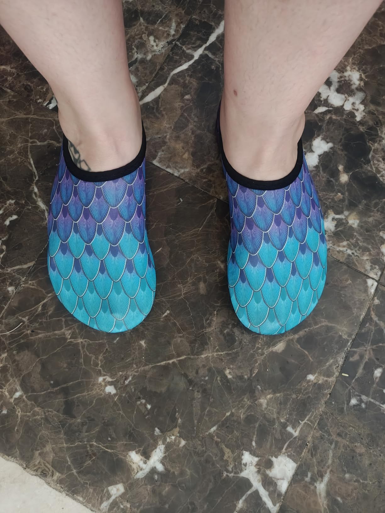 YALOX Water Shoes Women's Men's Outdoor Beach Swimming Aqua Socks Quick-Dry Barefoot Shoes Surfing Yoga Pool Exercise - Customer Photo 1