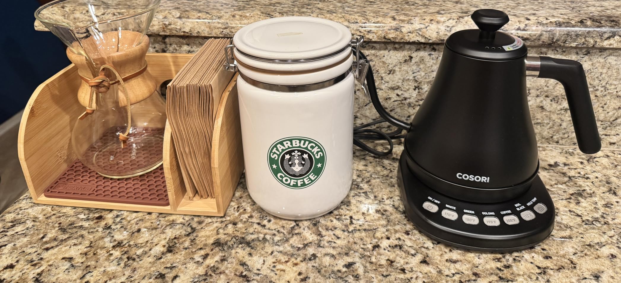 COSORI Electric Gooseneck Kettle with 5 Temperature Control Presets, Pour Over Kettle for Coffee & Tea, Hot Water Boiler, 100% Stainless Steel Inner Lid & Bottom, 1200W/0.8L - Customer Photo 2