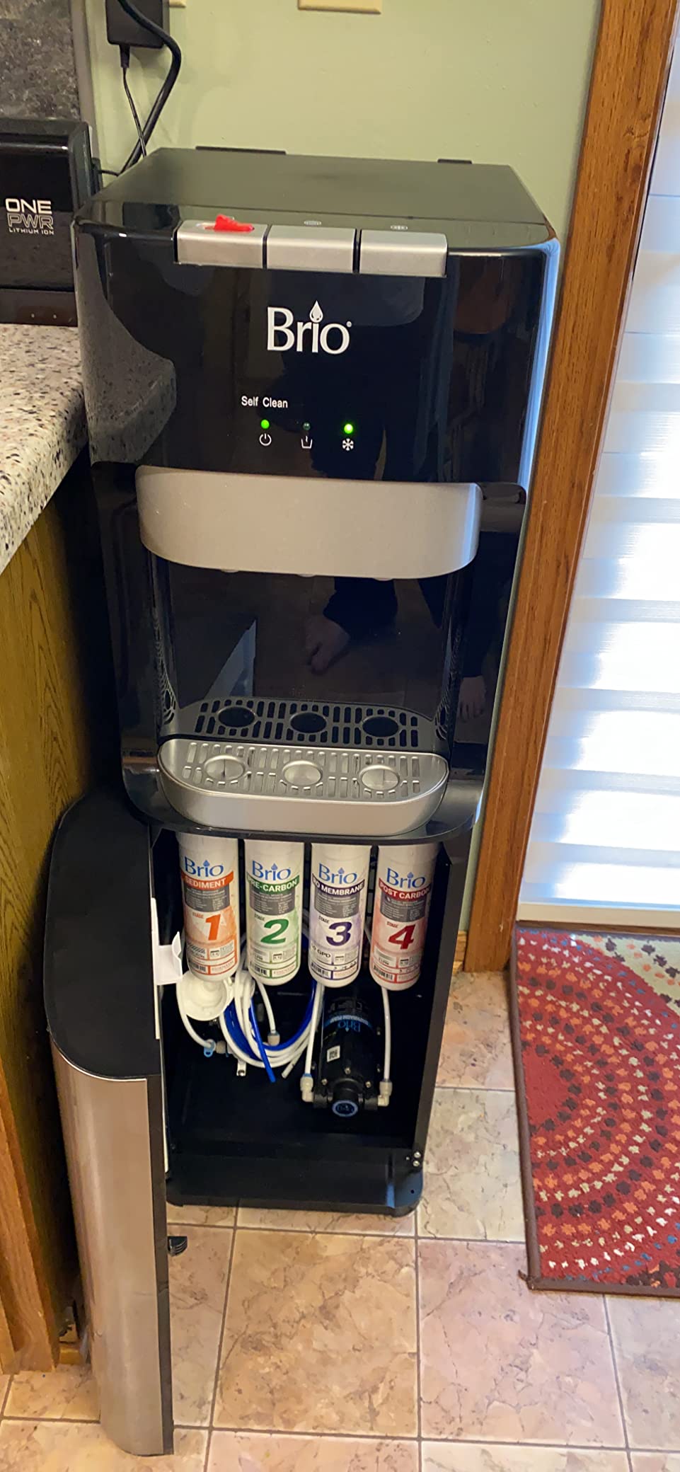 Brio Commercial Grade Bottleless Ultra Safe Reverse Osmosis Drinking Water Filter Water Cooler Dispenser-3 Temperature Settings Hot, Cold & Room Water - UL Approved – Point of Use - Customer Photo 1