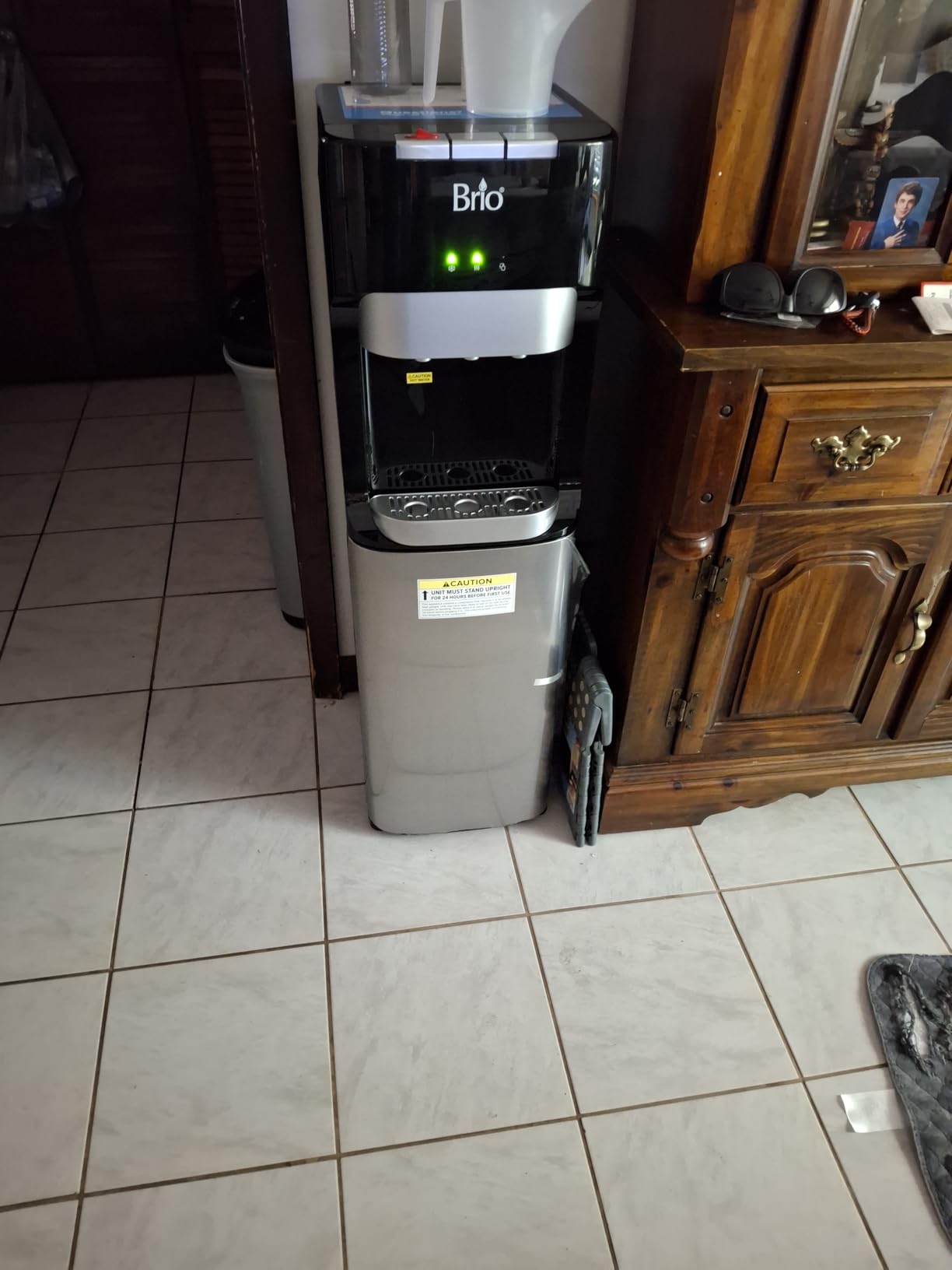 Brio Bottom Loading Water Cooler Dispenser for 5 Gallon Bottles - 3 Temperatures with Hot, Room & Cold Spouts, Child Safety Lock, LED Display with Empty Bottle Alert, Stainless Steel - Customer Photo 2