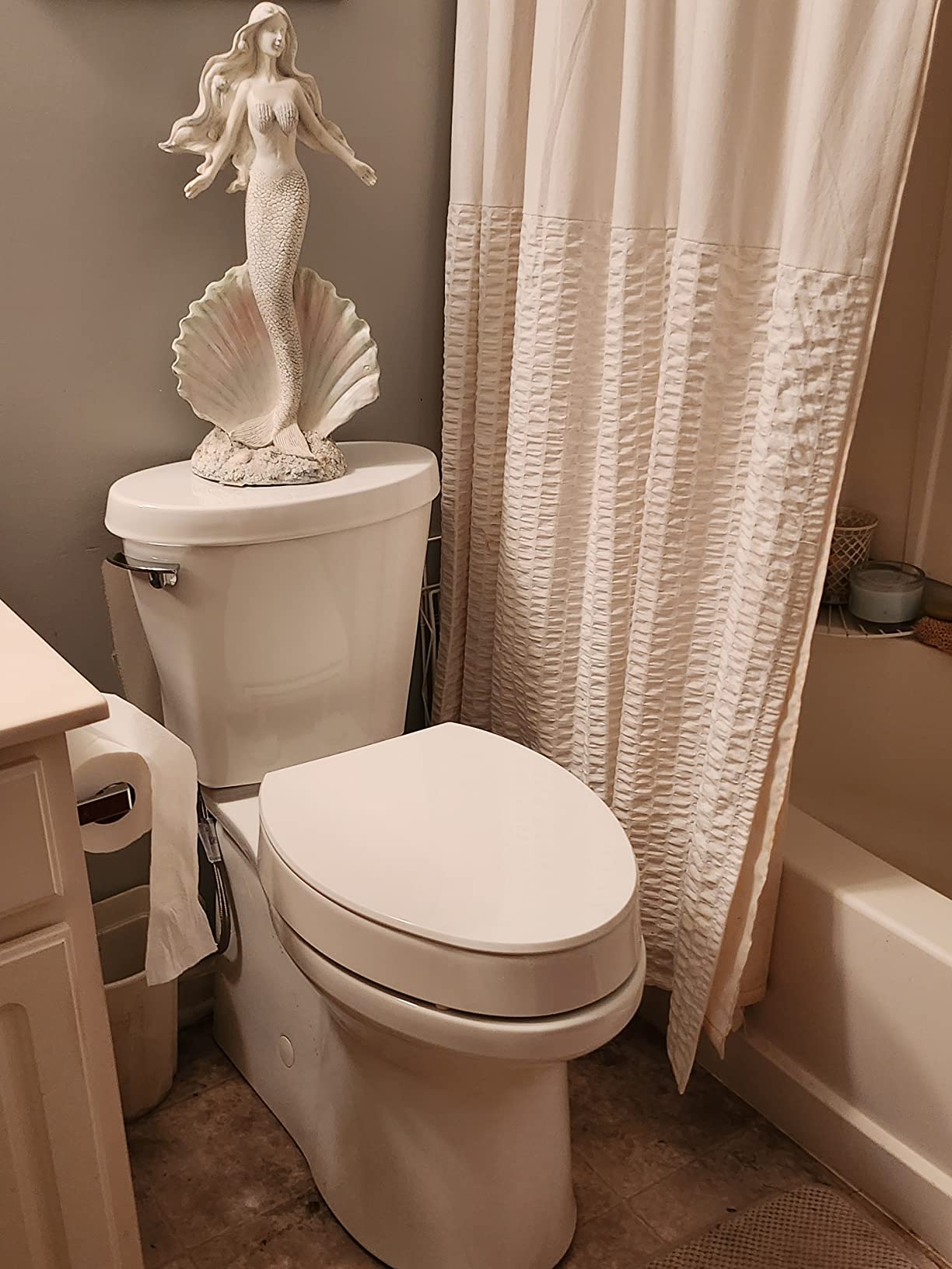 Kohler 20198-0 Betello Comfort Height Two-piece elongated 1.28 gpf toilet with ContinuousClean, skirted trapway, Revolution 360 swirl flushing technology and left-hand trip lever, seat not included Customer Review Kohler 20198-0 Betello Comfort Height Two-piece elongated 1.28 gpf toilet with ContinuousClean, skirted trapway, Revolution 360 swirl flushing technology and left-hand trip lever, seat not included - Customer Photo 1