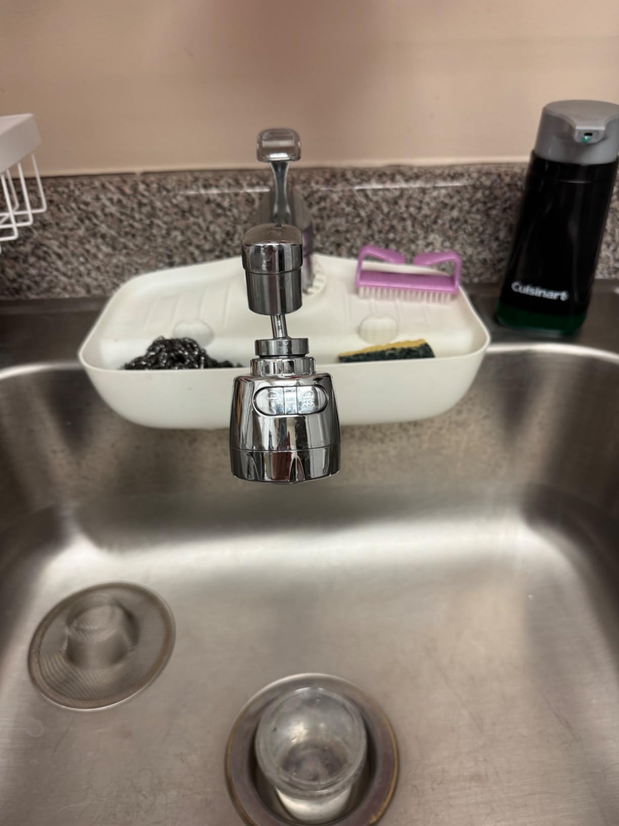 Huazhi 360° Swivel Kitchen Sink Faucet Aerator Faucet Sprayer Attachment Tap Aerator Faucet Nozzle Faucet Head 55/64'' Female Thread for Kitchen, Bathroom Faucet (Shorter Style 1PC,Adapter Included) Customer Review Huazhi 360° Swivel Kitchen Sink Faucet Aerator Faucet Sprayer Attachment Tap Aerator Faucet Nozzle Faucet Head 55/64'' Female Thread for Kitchen, Bathroom Faucet (Shorter Style 1PC,Adapter Included) - Customer Photo 1