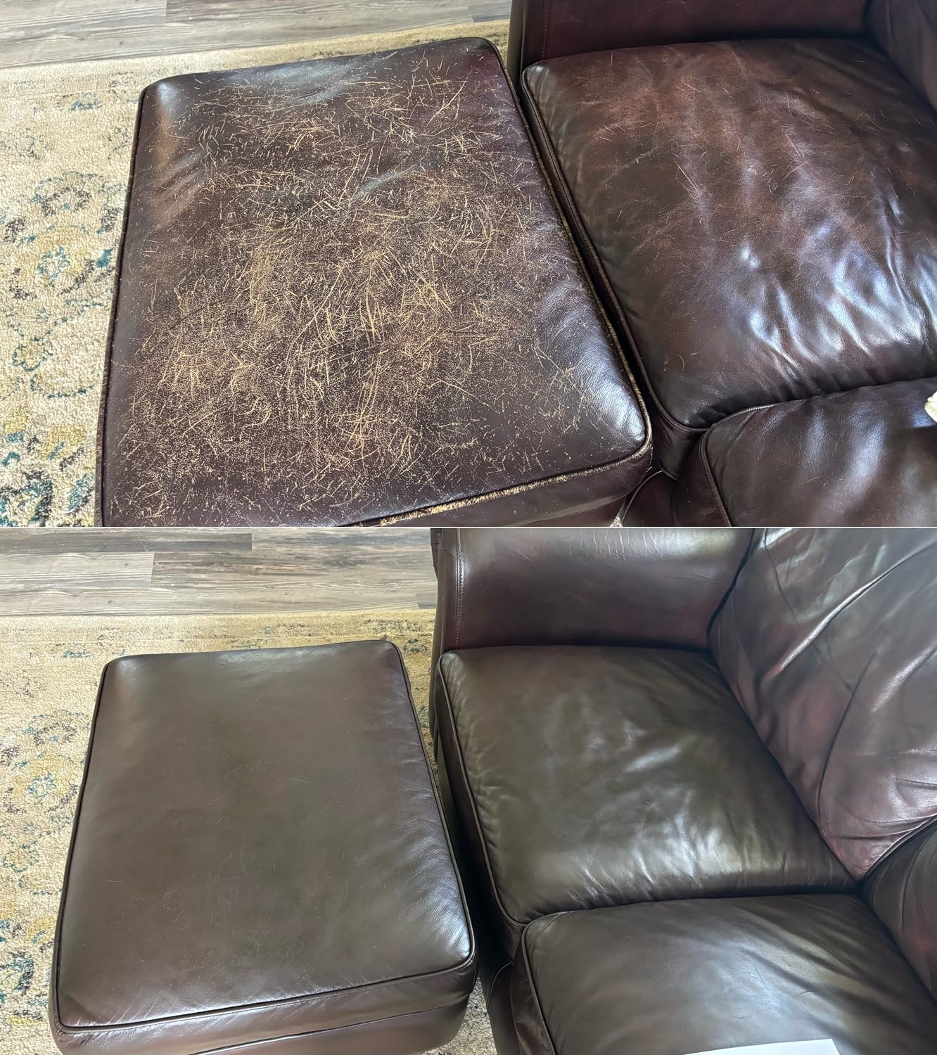Leather Recoloring Balm, Color Restorer, Scratch Remover, Couch Paint and Repair, Leather Balm for Couches - Customer Photo 2