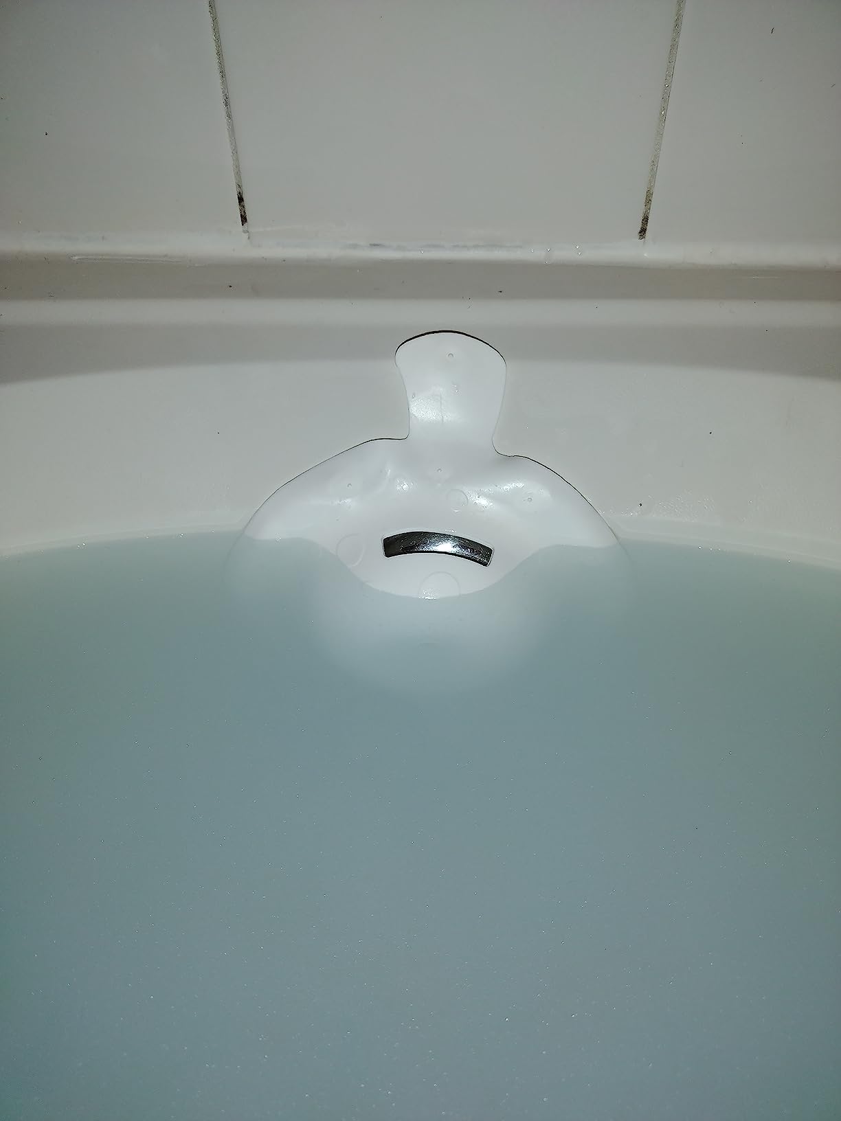 BathShroom Bathtub Overflow Drain Cover - Bath Tub Overflow Cover, Bathroom Spa Accessories, Adds Inches of Water for Deeper & Warmer Bath Customer Review BathShroom Bathtub Overflow Drain Cover - Bath Tub Overflow Cover, Bathroom Spa Accessories, Adds Inches of Water for Deeper & Warmer Bath - Customer Photo 2