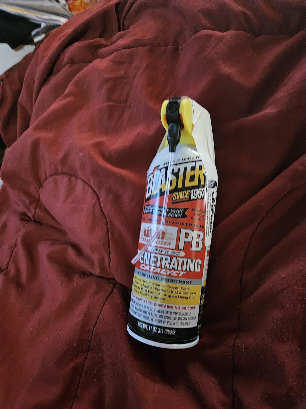 B'laster Penetrating Oil - PB Blaster Penetrating Oil Spray - Rust Remover for Metal Parts, Corrosion Protection and Lubricant for Stuck Nuts, Bolts and Pipe Threads – 11oz (16-PB-DS) Customer Review B'laster Penetrating Oil - PB Blaster Penetrating Oil Spray - Rust Remover for Metal Parts, Corrosion Protection and Lubricant for Stuck Nuts, Bolts and Pipe Threads – 11oz (16-PB-DS) - Customer Photo 1