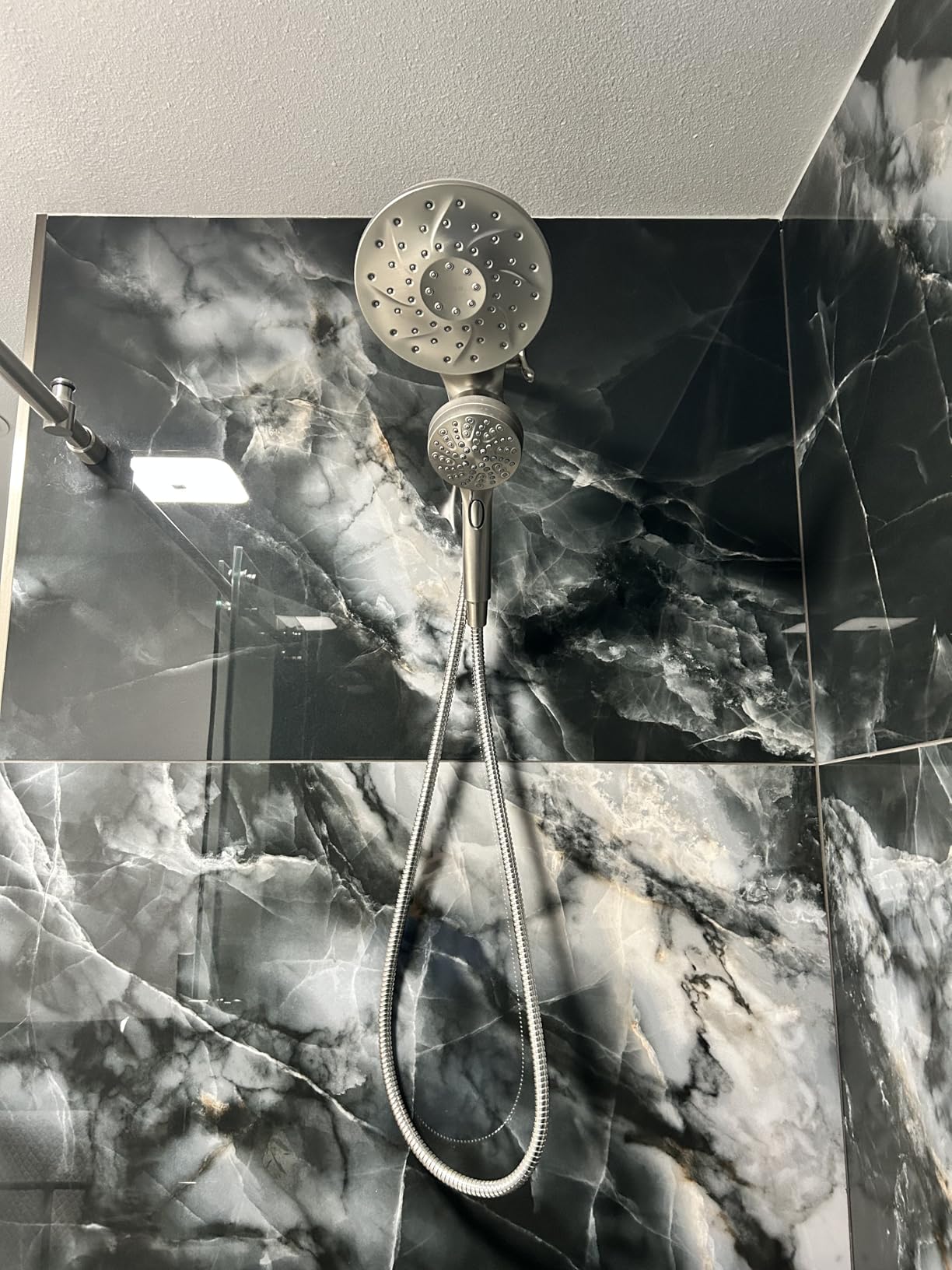 Moen 82304SRN Engage Multi-Function Handshower and Rainfall Shower Head Trim Combo with Handle, Tub Spout, Metal Hose and Valve, Brushed Nickel Customer Review Moen 82304SRN Engage Multi-Function Handshower and Rainfall Shower Head Trim Combo with Handle, Tub Spout, Metal Hose and Valve, Brushed Nickel - Customer Photo 3