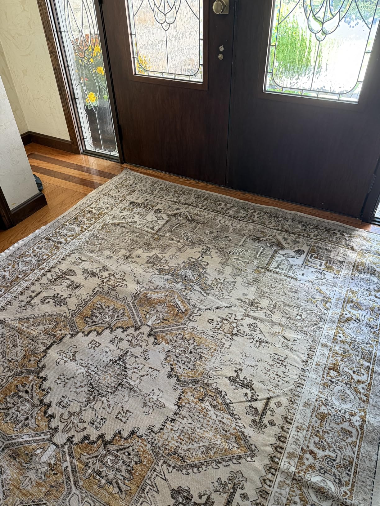 Veken Rug Gripper Pad for Hardwood Floors, Thick Cushion Non Slip Rug Pads for Area Rugs, Rug Grippers for Tile Floors, Under Carpet Anti Skid Mat, Keep Your Rugs Safe and in Place, 2x3 Ft Customer Review Veken Rug Gripper Pad for Hardwood Floors, Thick Cushion Non Slip Rug Pads for Area Rugs, Rug Grippers for Tile Floors, Under Carpet Anti Skid Mat, Keep Your Rugs Safe and in Place, 2x3 Ft - Customer Photo 1