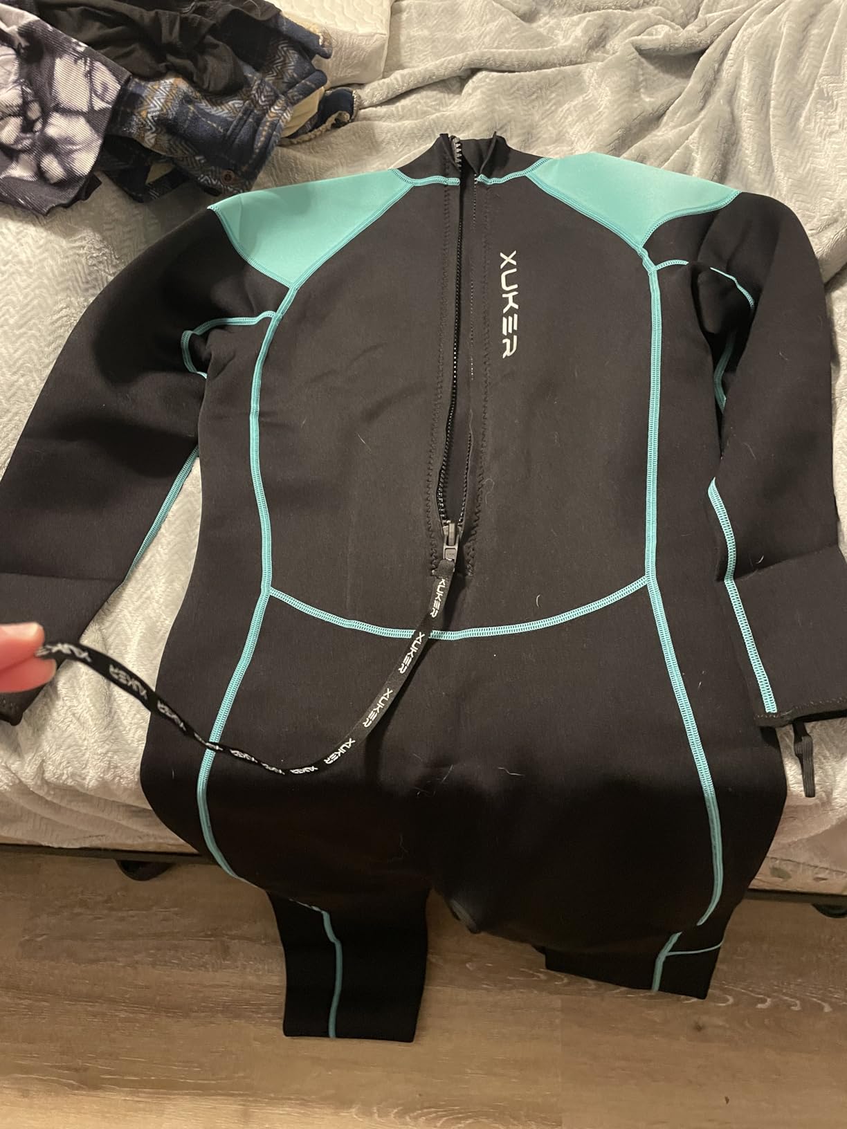 XUKER Women Men Wetsuit 2mm 3mm, Neoprene Wet Suits Front/Back Zip in Cold Water Full Body Dive Suit - Customer Photo 2