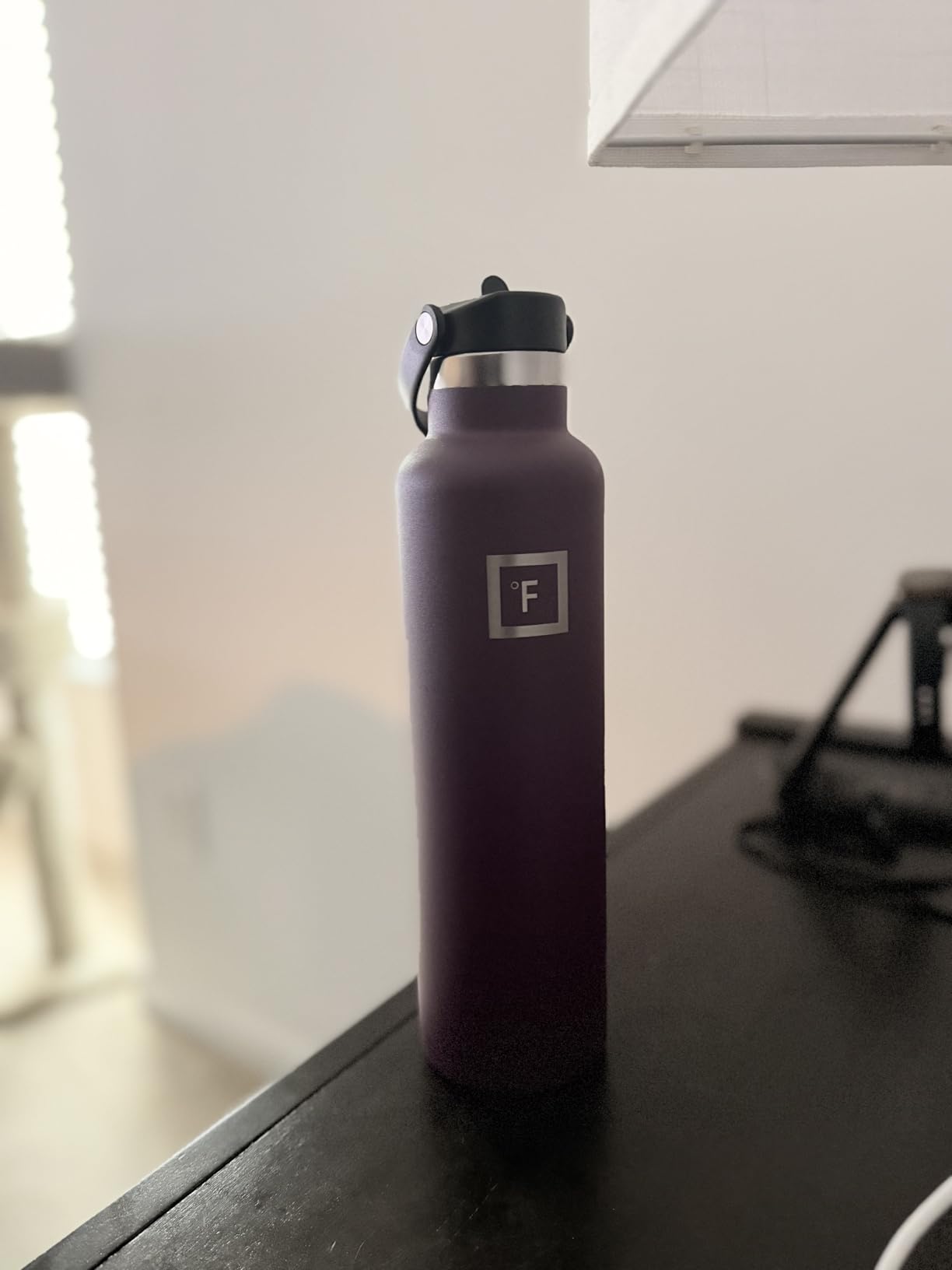 IRON °FLASK Camping & Hiking Hydration Canteens - 3 Lids (Narrow Straw Lid) Leak Proof Vacuum Insulated Stainless Steel - Hot & Cold Double Walled Sports Water Bottle - Twilight Blue, 24 Oz - Customer Photo 1