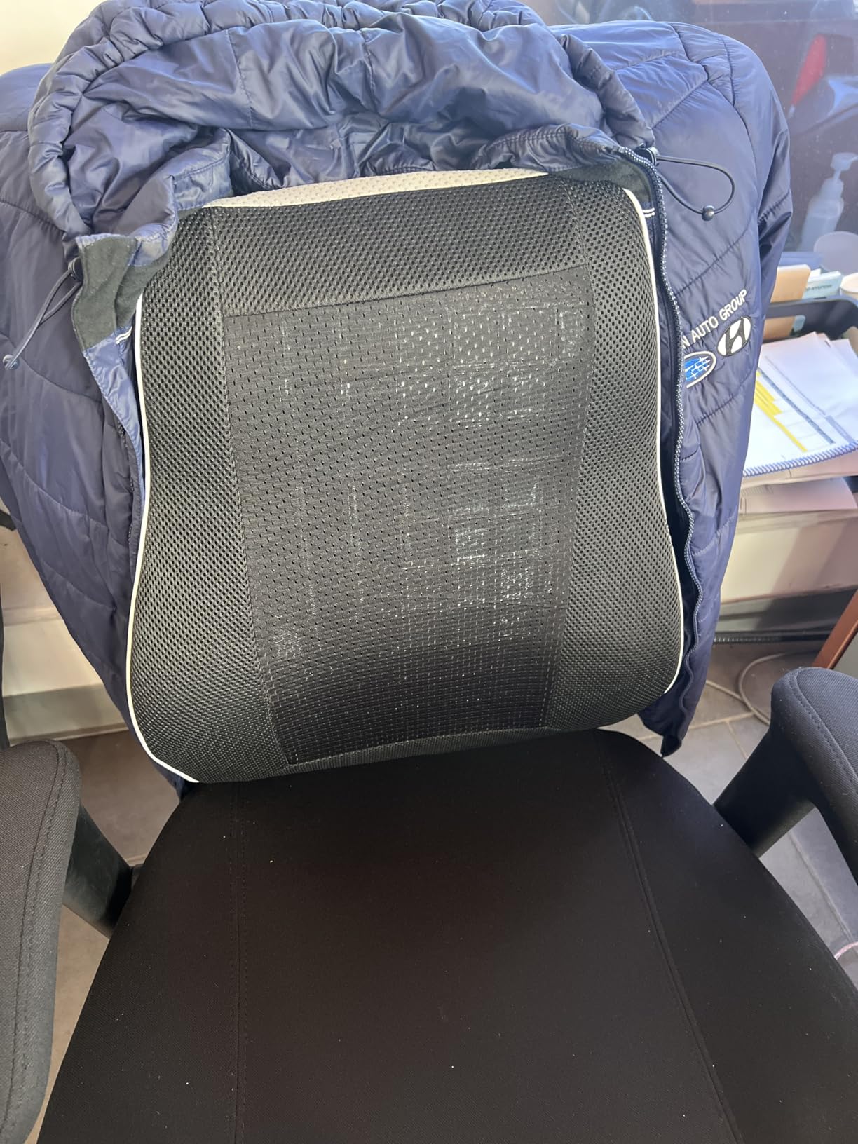 Lumbar Support Pillow for Office Chair Car Back Support Pillow, Memory Foam Gaming Chair Desk Chair Back Cushion for Lower Back Pain Relief, Ergonomic Back Rest with Double Adjustable Straps - Customer Photo 5