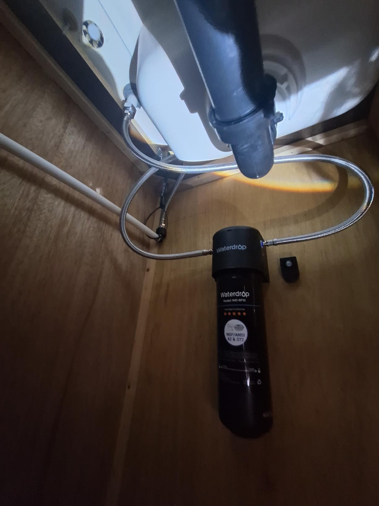 Waterdrop 10UA Under Sink Water Filter System, Reduces PFAS, PFOA/PFOS, Lead, Chlorine, Bad Taste & Odor, Under Counter Water Filter Direct Connect to Kitchen Faucet, NSF/ANSI 42 Certified, 1 Year Customer Review Waterdrop 10UA Under Sink Water Filter System, Reduces PFAS, PFOA/PFOS, Lead, Chlorine, Bad Taste & Odor, Under Counter Water Filter Direct Connect to Kitchen Faucet, NSF/ANSI 42 Certified, 1 Year - Customer Photo 1