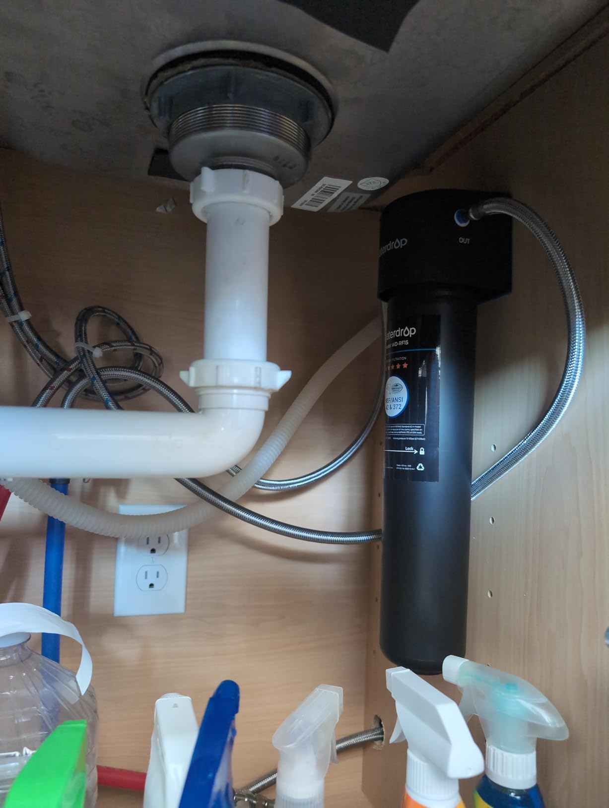 Waterdrop 15UA Under Sink Water Filter System, Reduces Lead, Chlorine, Bad Taste & Odor, Under Counter Water Filter Direct Connect to Kitchen Faucet, NSF/ANSI 42 Certified, 2 Year, USA Tech - Customer Photo 1