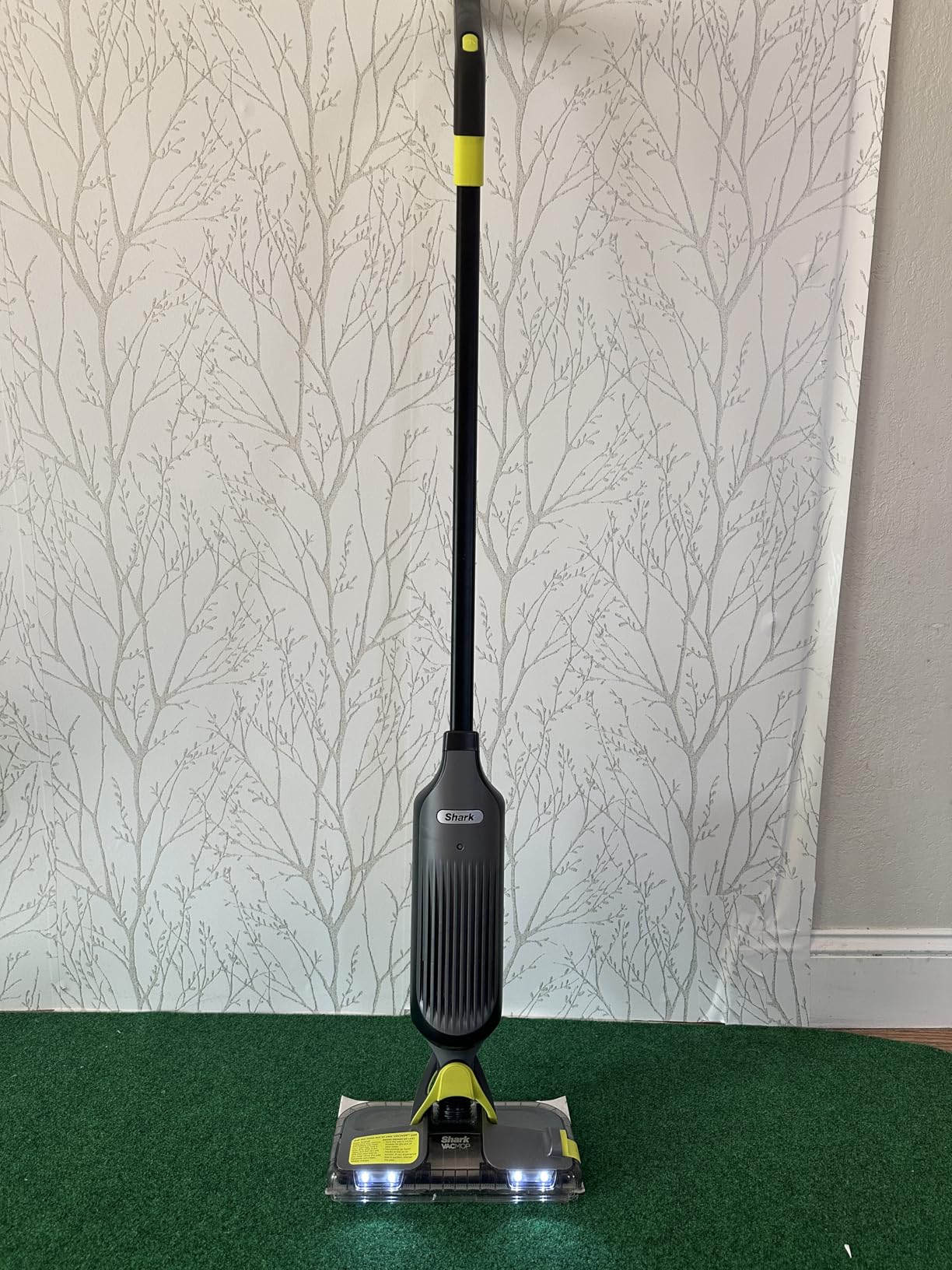 Shark VACMOP Cordless Hard Floor Cleaner, Vacuum and Spray Mop, Powerful Suction, Lightweight, LED Headlights, Includes 4 Disposable Pads, 12oz Multi-surface Cleaning Solution, Gray, VM252 - Customer Photo 2