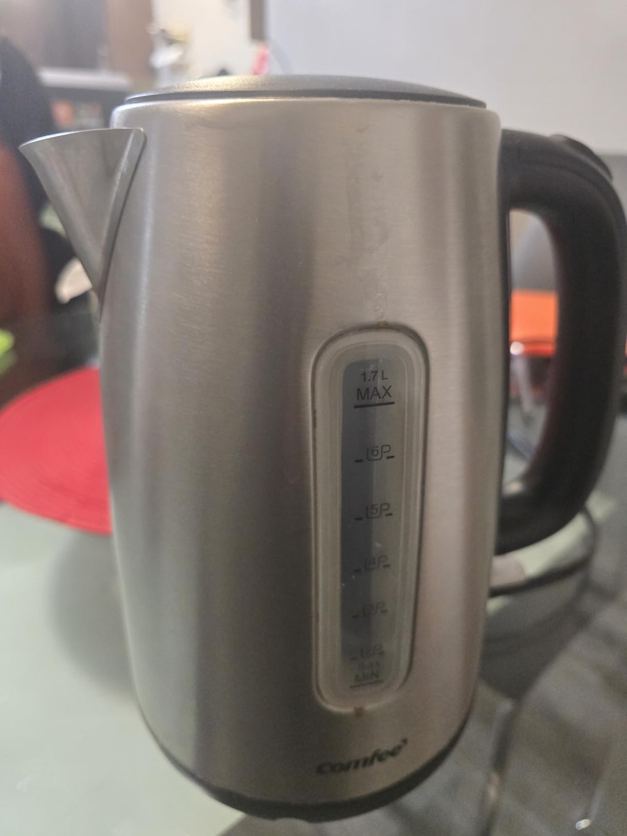 COMFEE' Stainless Steel Electric Kettle, 1.7 Liter Tea Kettle Electric & Hot Water Kettle, 1500W Fast Boil with LED Light, Auto Shut-Off and Boil-Dry Protection - Customer Photo 1