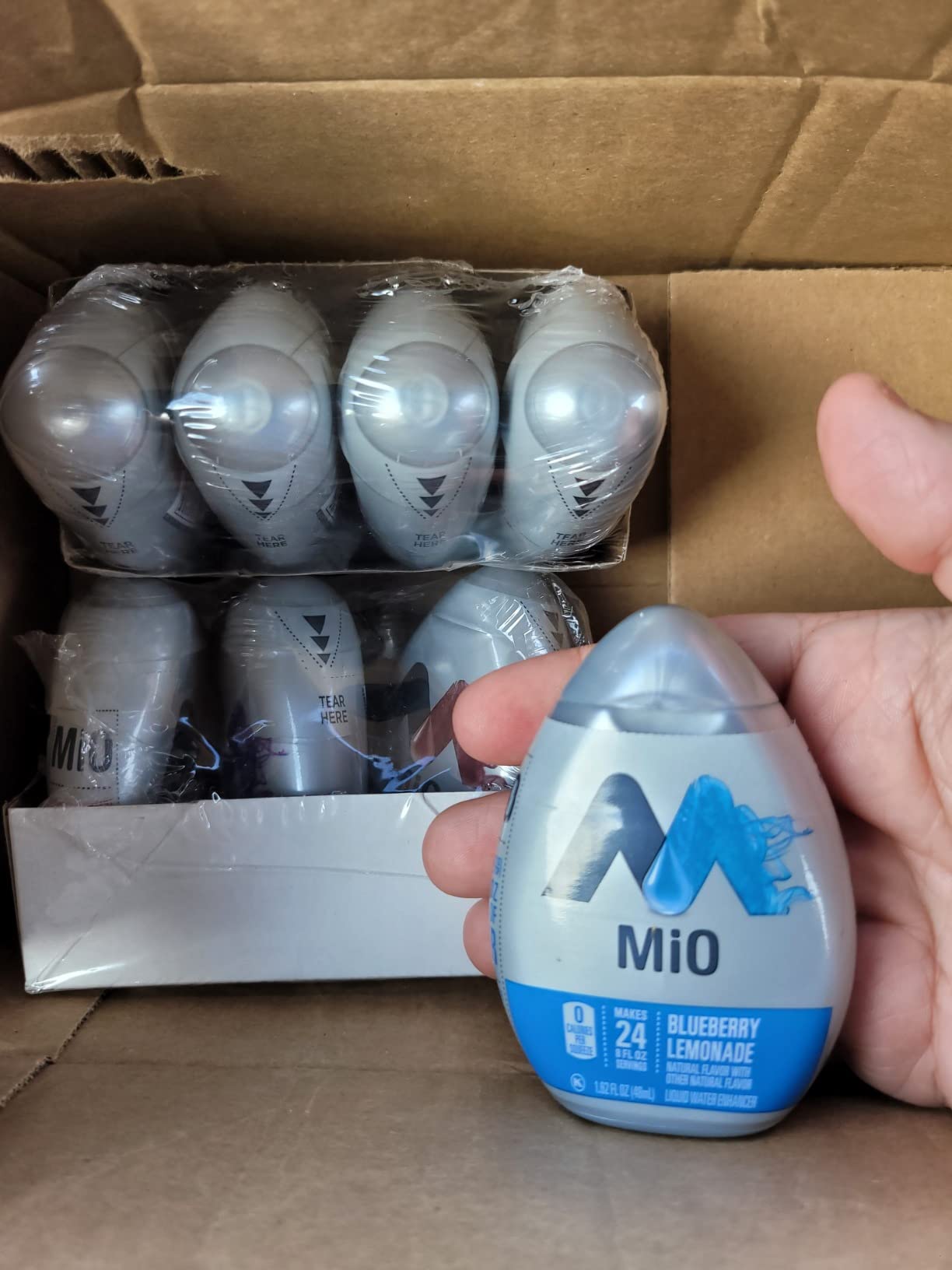 MiO Cherry Blackberry, Blueberry Lemonade, Strawberry Watermelon & Berry Pomegranate Naturally Flavored Liquid Water Enhancer Variety Pack, 4 ct Pack, 1.62 fl oz Bottles - Customer Photo 1