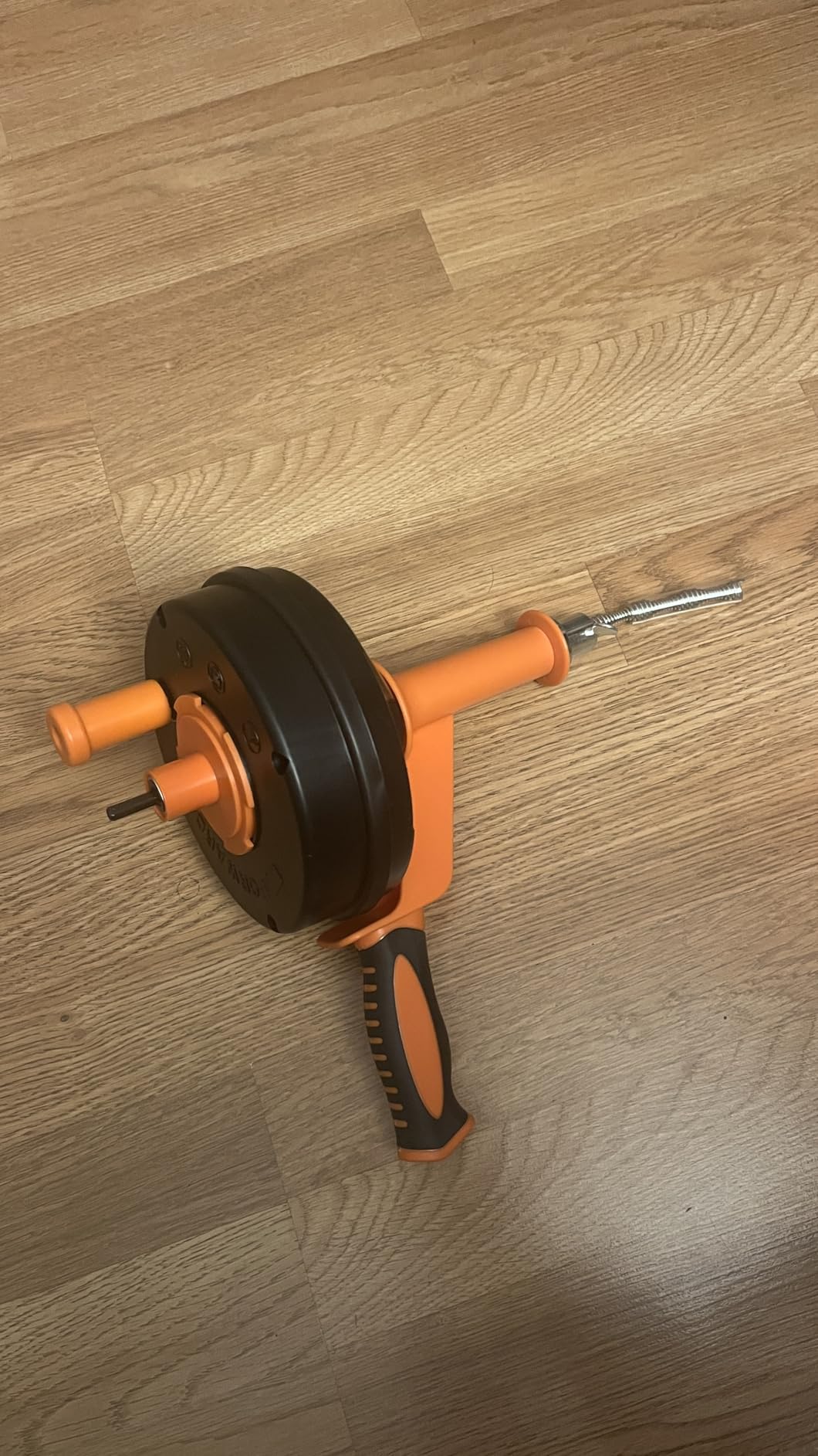Drain Auger, Clog Remover with Drill Adapter, 25 Feet Flexible Plumbing Snake Use Manually or Powered for Kitchen,Bathrom and Shower Sink, Comes with Gloves (orange) - Customer Photo 1