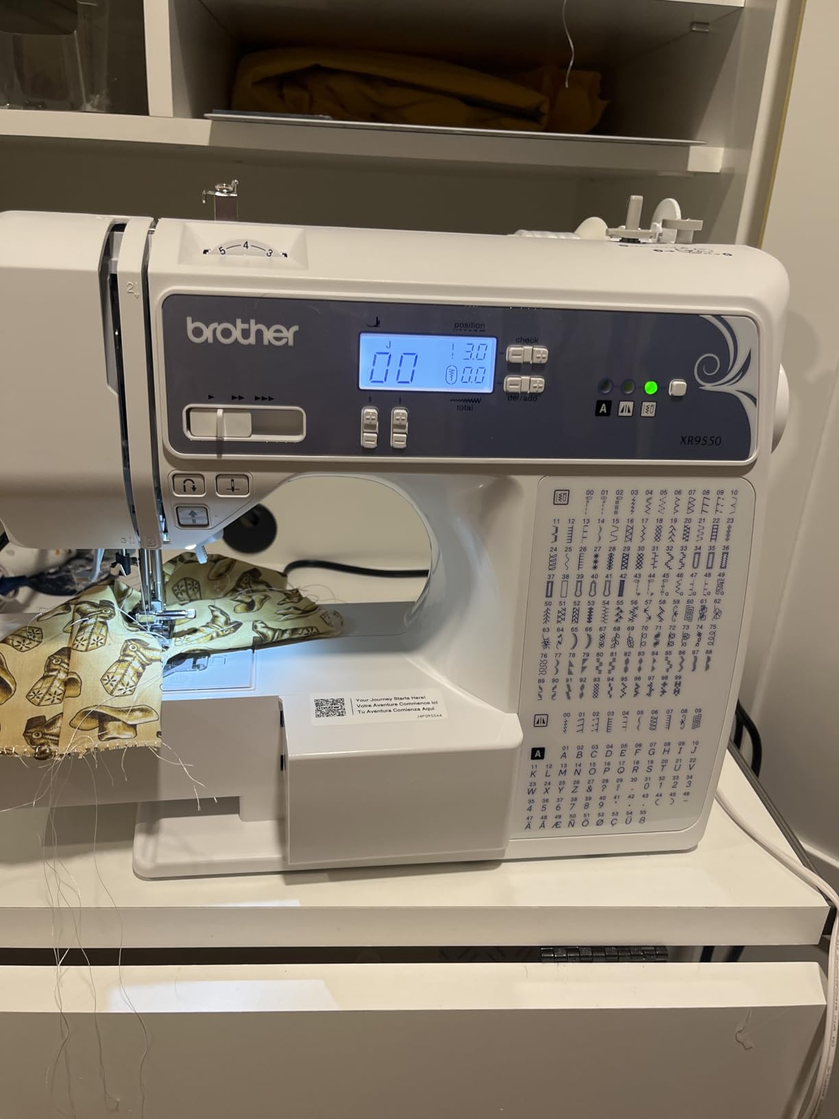 Brother Sewing and Quilting Machine, Computerized, 165 Built-in Stitches, LCD Display, Wide Table, 8 Included Presser Feet, White, 20x12x17 - Customer Photo 3