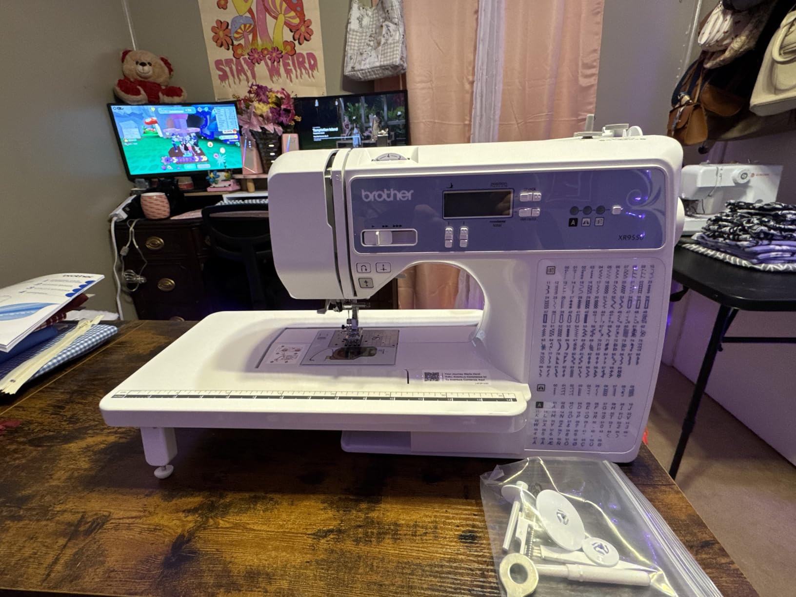 Brother Sewing and Quilting Machine, Computerized, 165 Built-in Stitches, LCD Display, Wide Table, 8 Included Presser Feet - Customer Photo 4