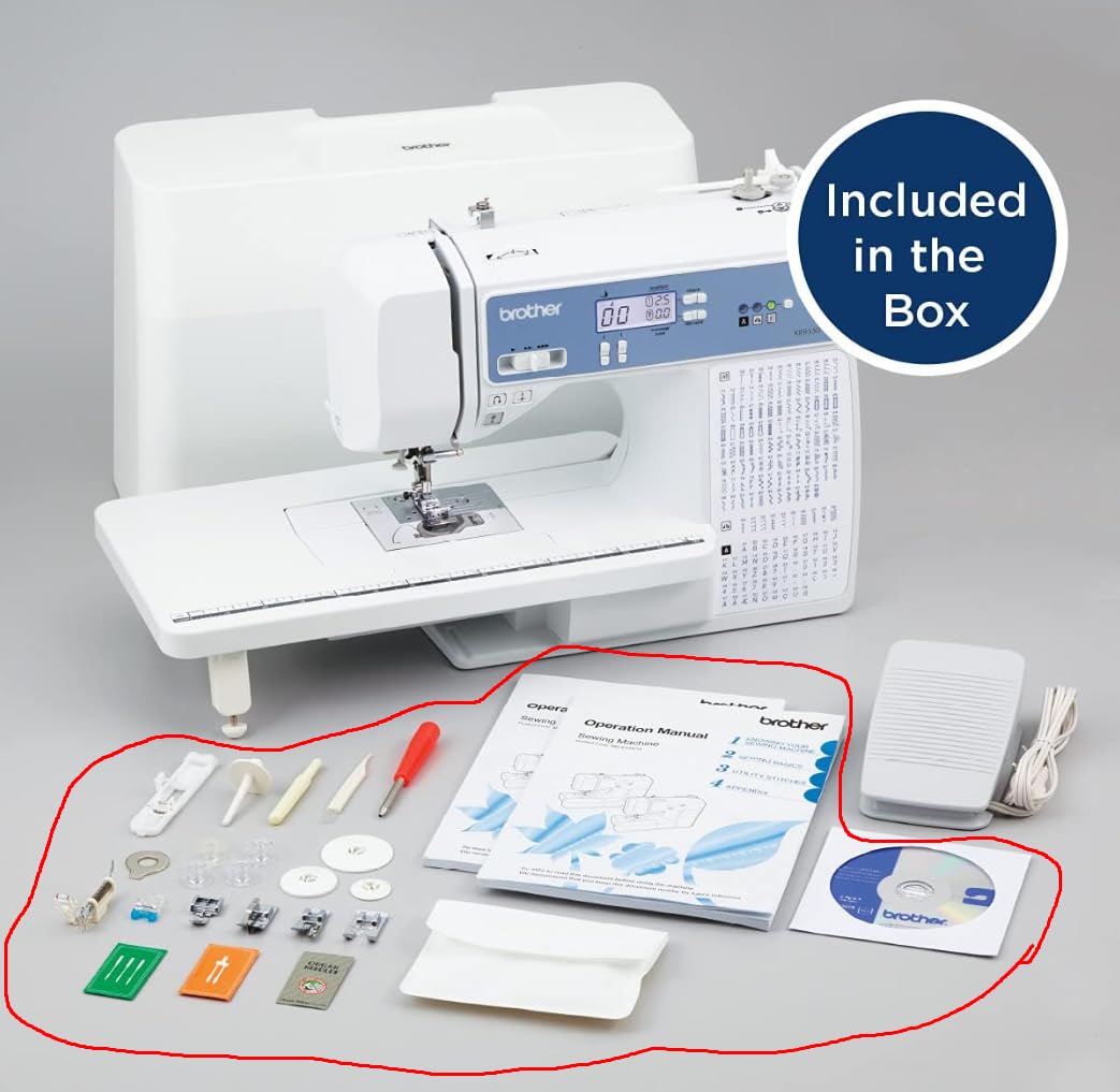 Brother Sewing and Quilting Machine, Computerized, 165 Built-in Stitches, LCD Display, Wide Table, 8 Included Presser Feet, White, 20x12x17 - Customer Photo 5