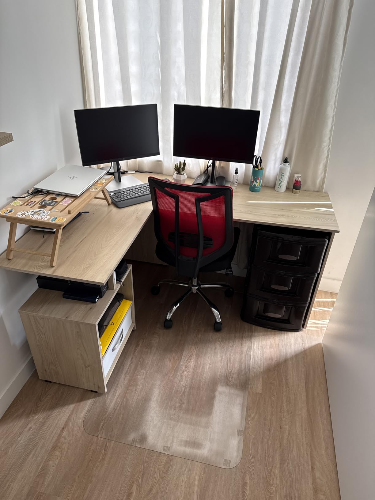 Kuyal Clear Chair mat for Hard Floors 36 x 48 inches Transparent Floor Mats Wood/Tile Protection Mat for Office & Home (36