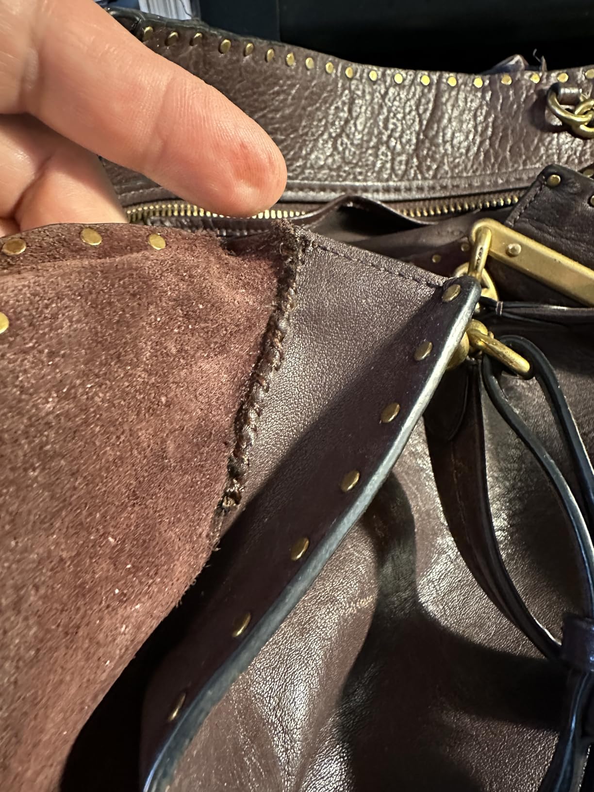 MORFEN Leather Sewing Kit, Leather Stitching Kit with Sewing Awl, Needles, Waxed Thread, Upholstery Repair Kit, Heavy Duty Sewing Tools for Hand Stitching Car Seats, Sofa, Carpets, Shoes, DIY Craft - Customer Photo 1
