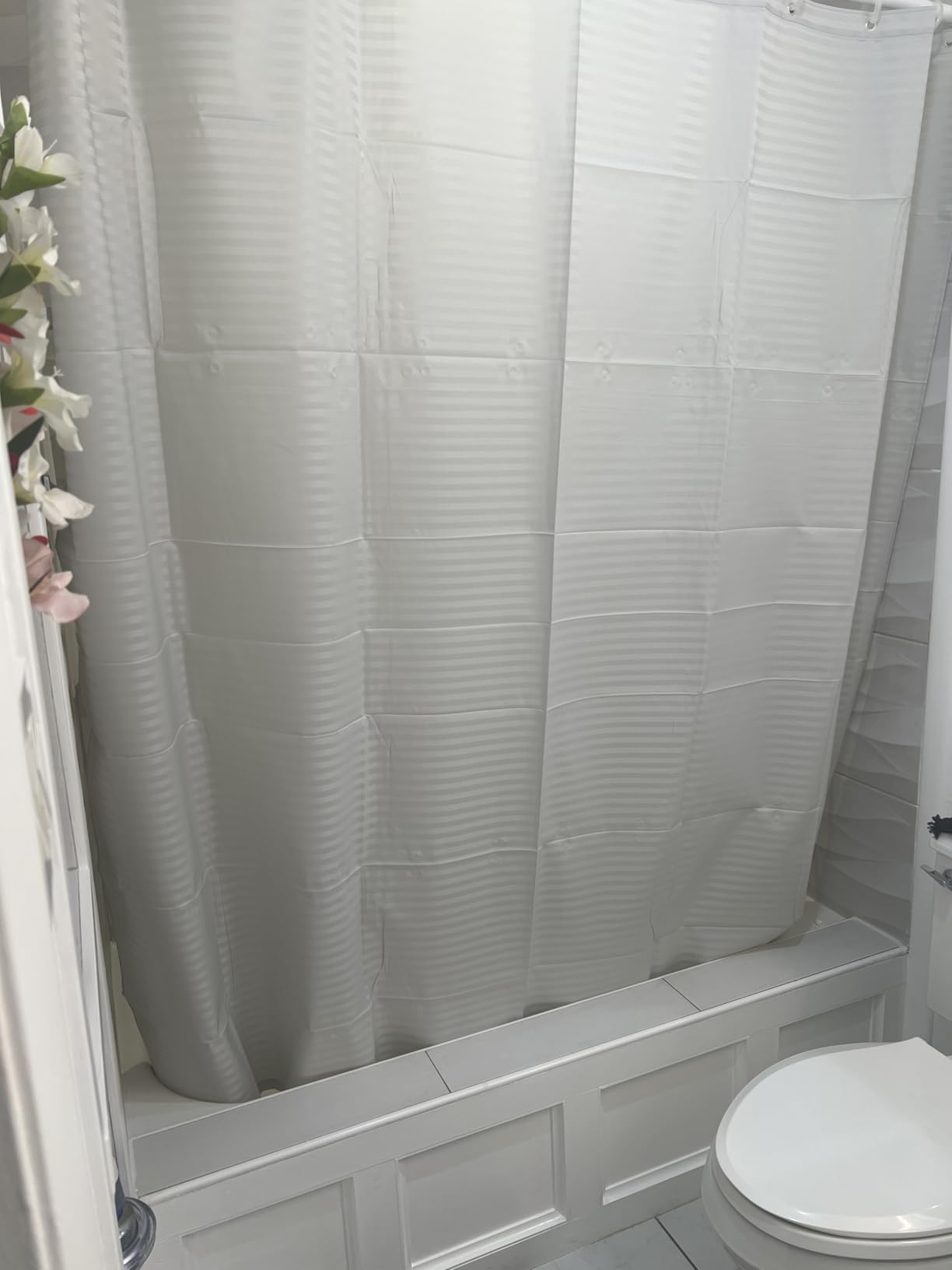 CLOROX 2-in-1 Bathroom Shower Curtain Liner, Durable Fabric, Weighted Magnets for Bath Water Control, Washable Premium Quality, Modern - 72 CLOROX 2-in-1 Bathroom Shower Curtain Liner, Durable Fabric, Weighted Magnets for Bath Water Control, Washable Premium Quality, Modern - 72