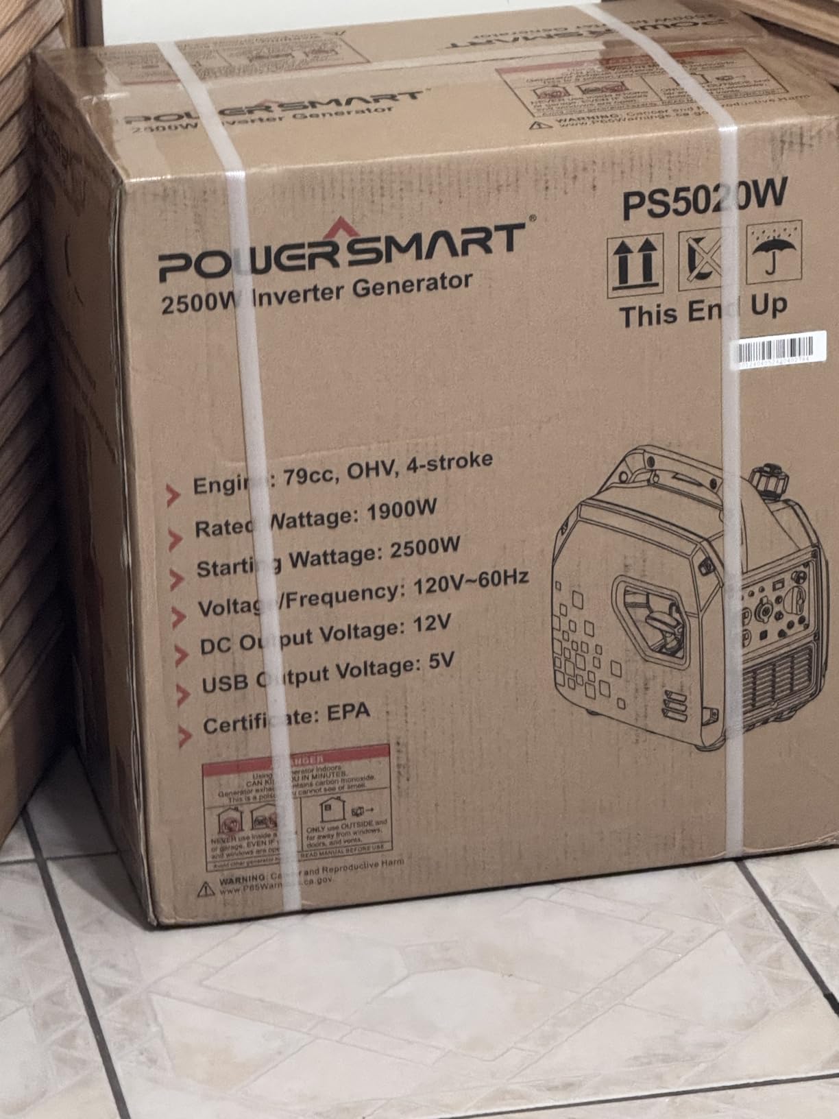 PowerSmart 2500-Watt Portable Inverter Generator with Quiet Technology and CO Protect - Customer Photo 2